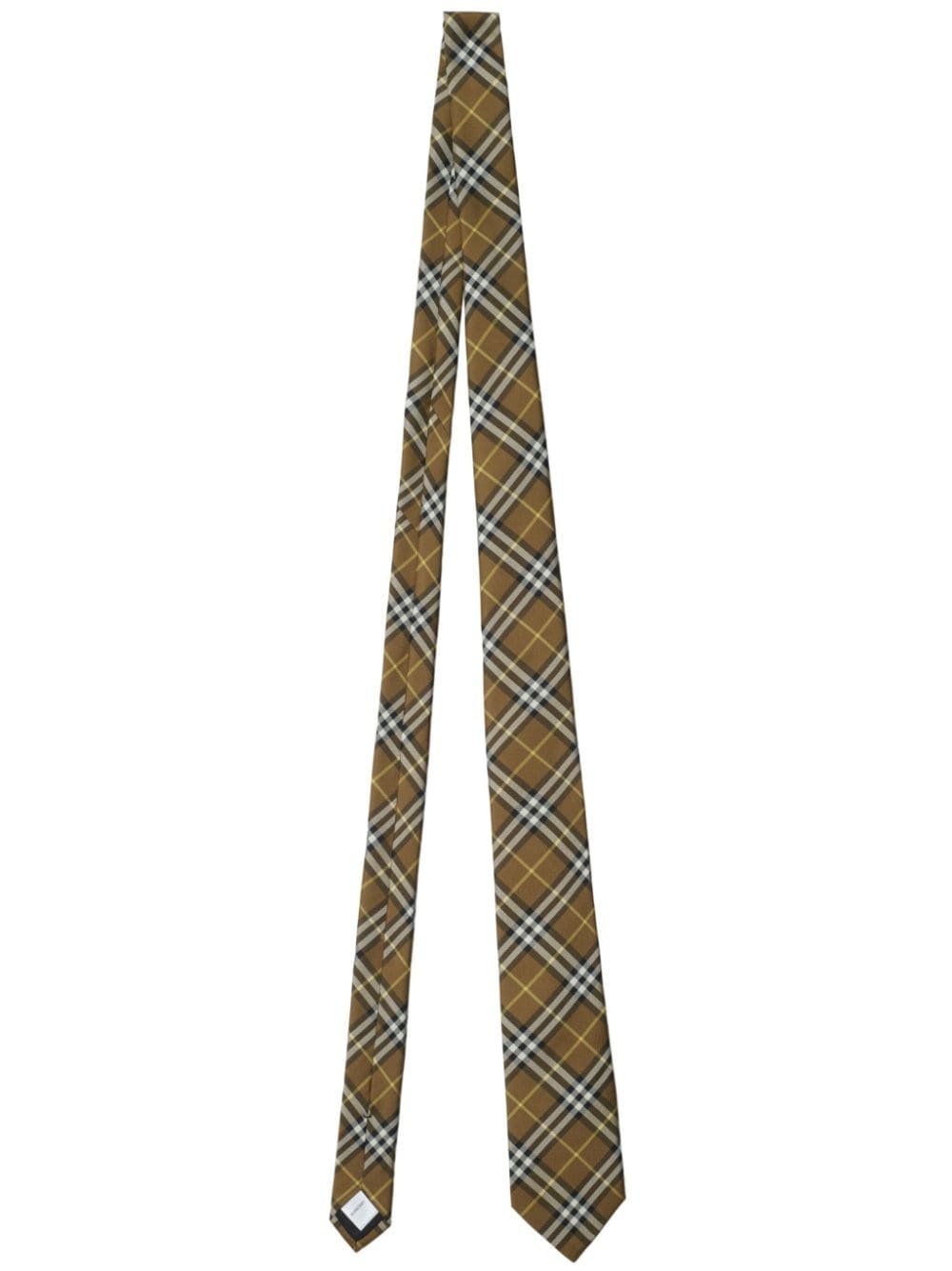 check silk tie - 1