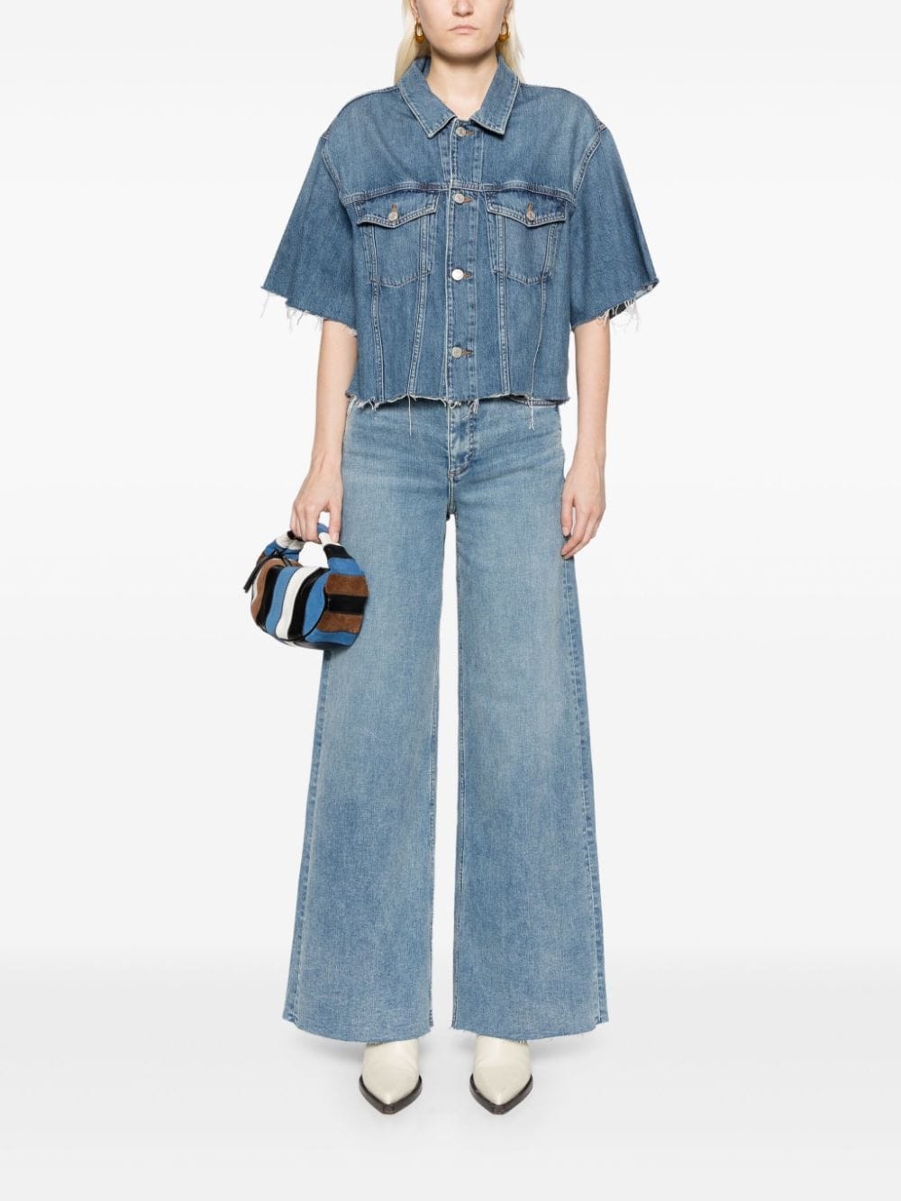 embroidered logo jeans - 2