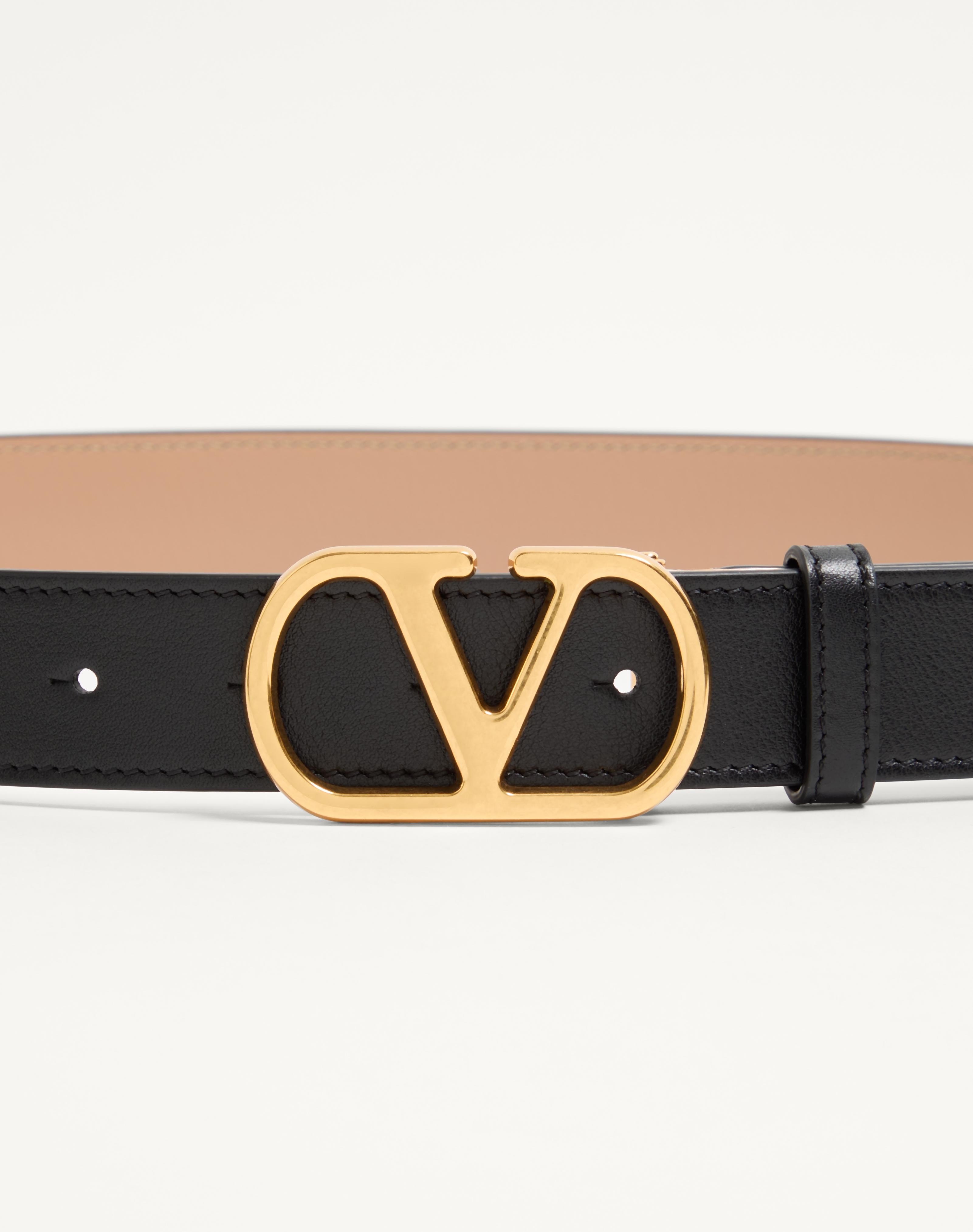 VLOGO SIGNATURE REVERSIBLE SHINY CALFSKIN BELT 30 MM - 4