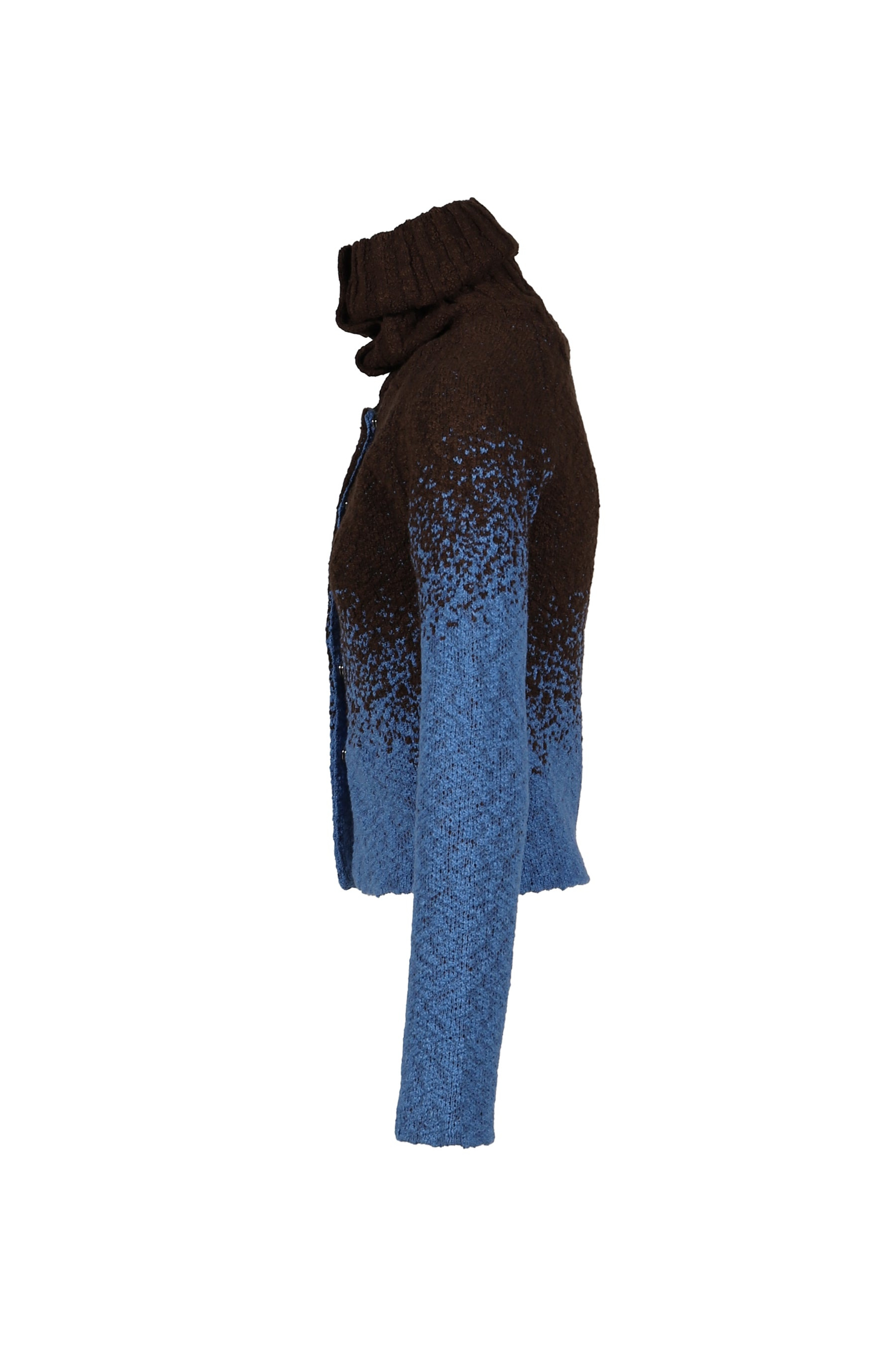 FLOW JAQUARD SHORT CARDIGAN / BLU - 7