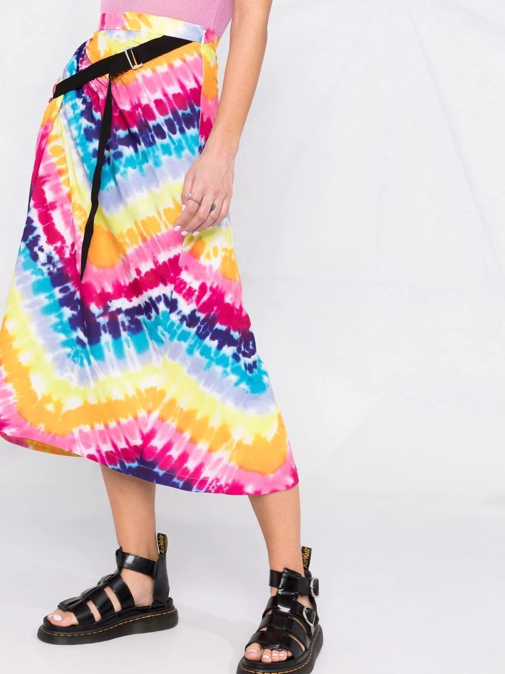 tie-dye wrap midi skirt - 3