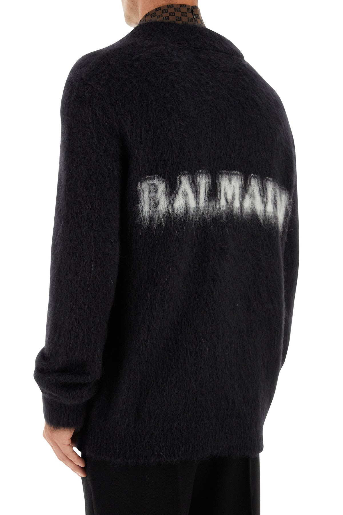 Black mohair blend cardigan - 4