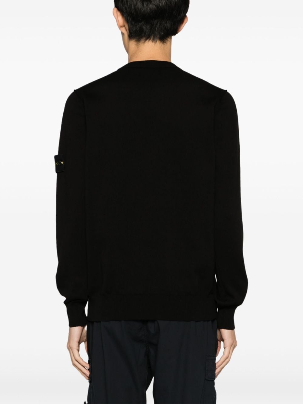 Compass-badge cotton jumper - 4
