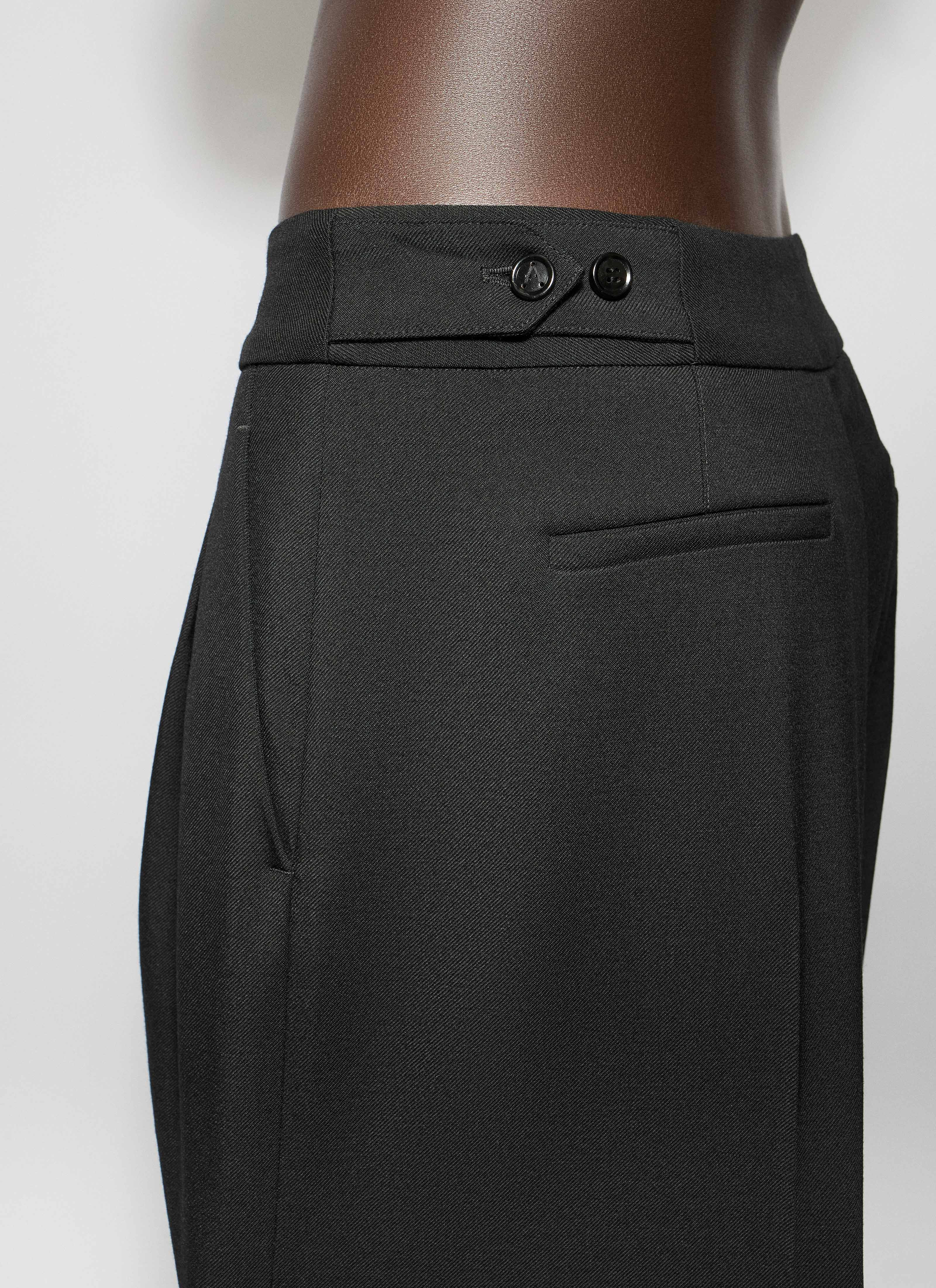 WOOL GABARDINE TAILORED PANTS - 6