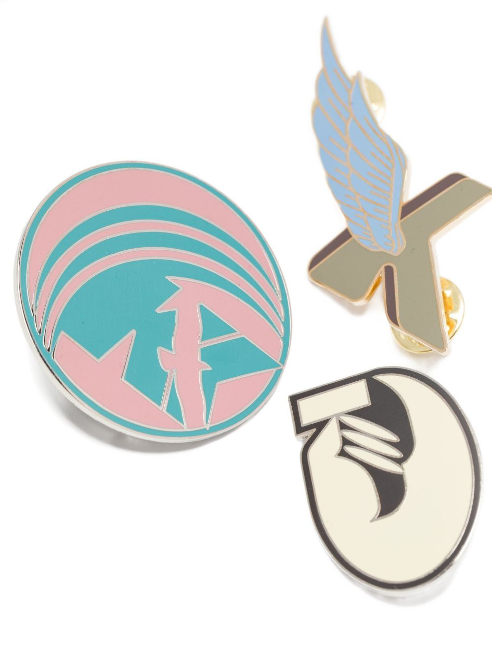 graphic-print pins - 3