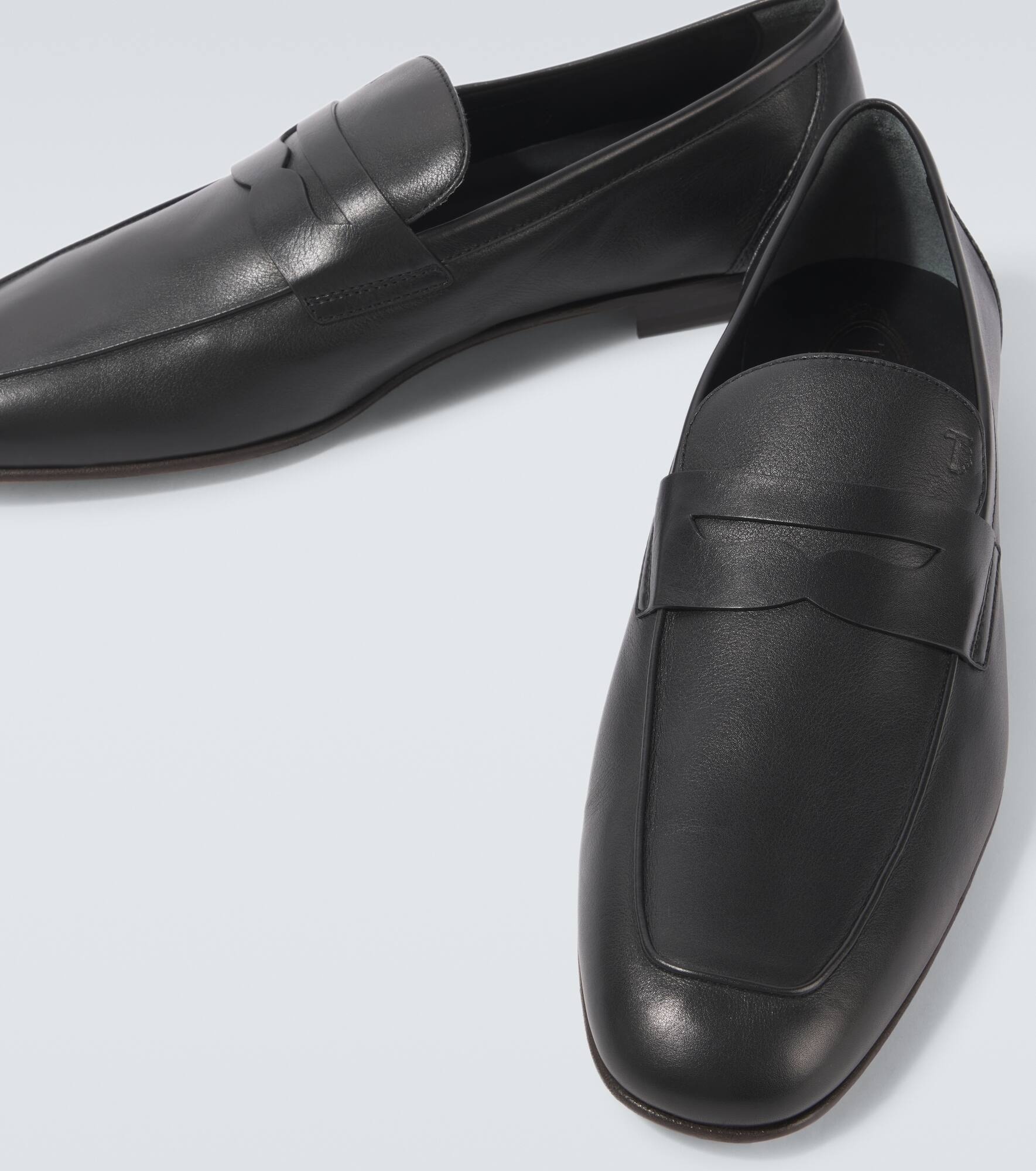 Leather penny loafers - 3