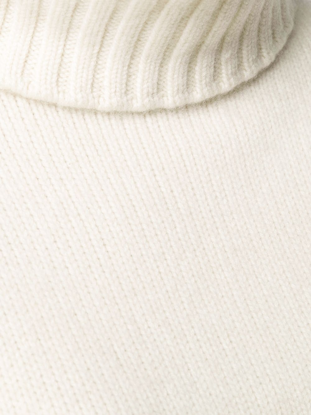 roll neck rib-trimmed jumper - 5