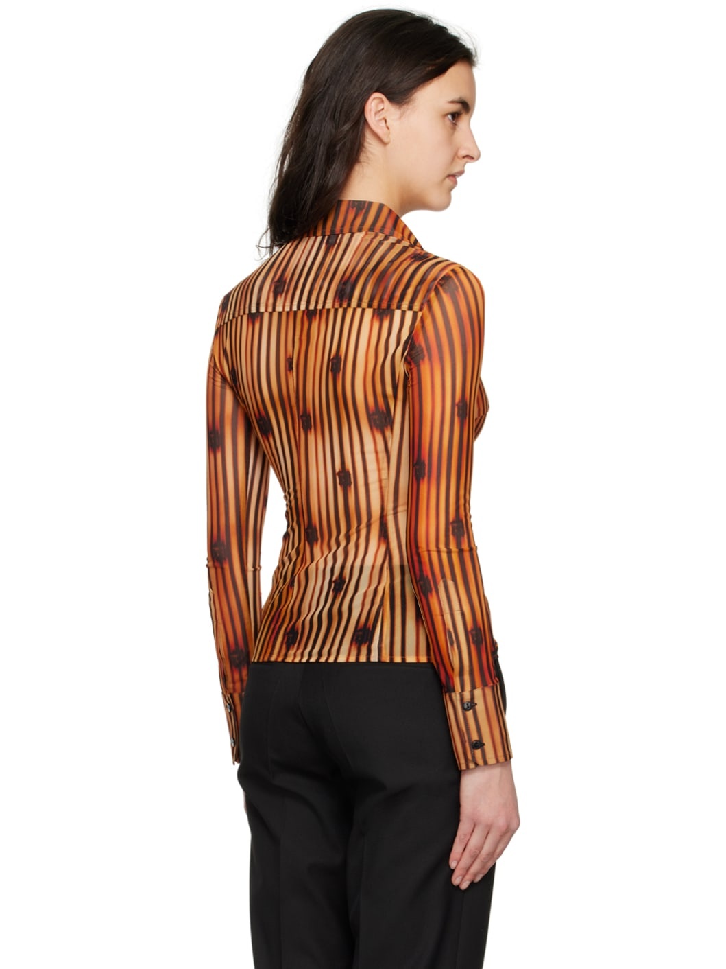 Orange Striped Shirt - 3