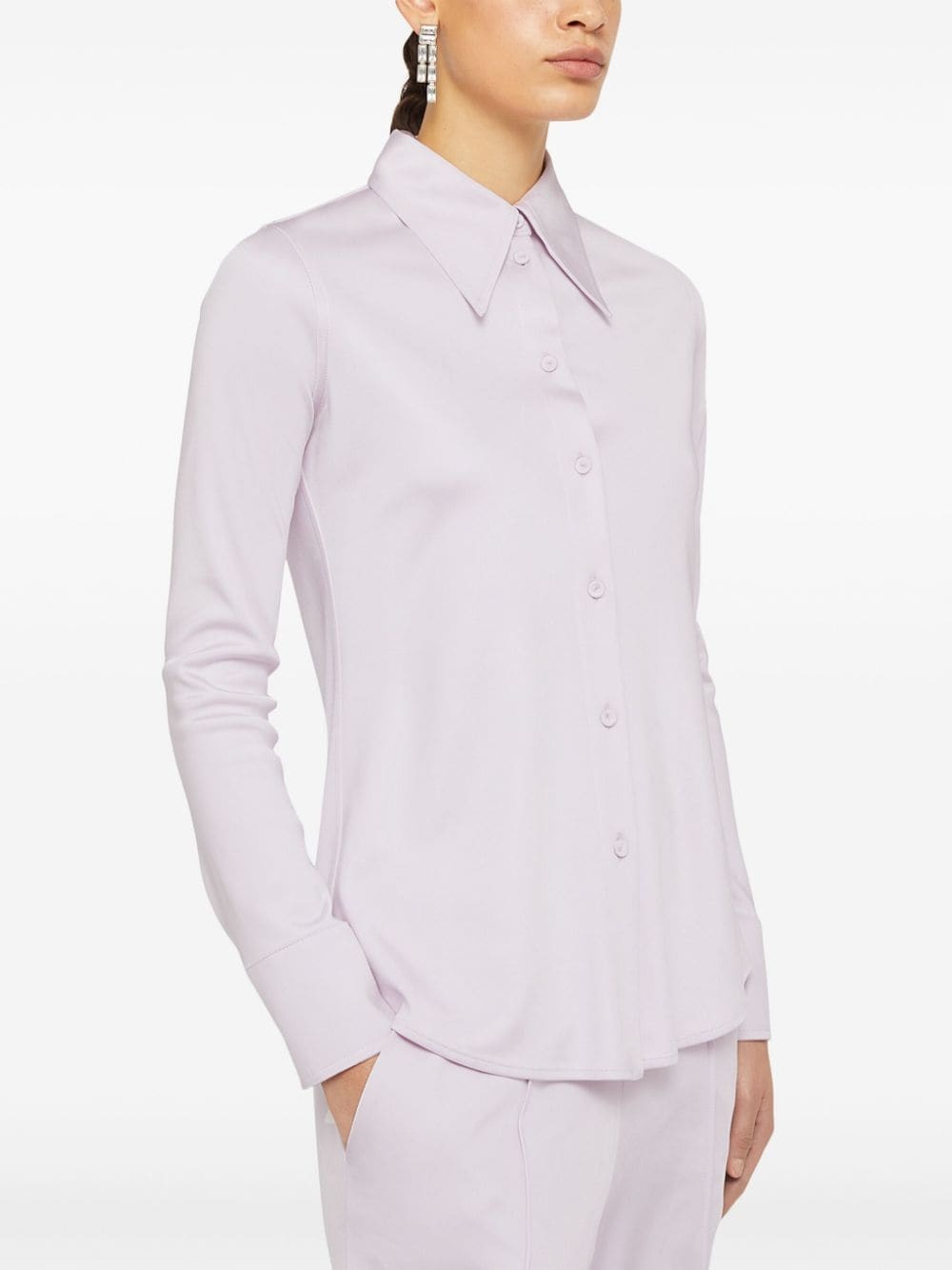 oversized-collar poplin shirt - 4