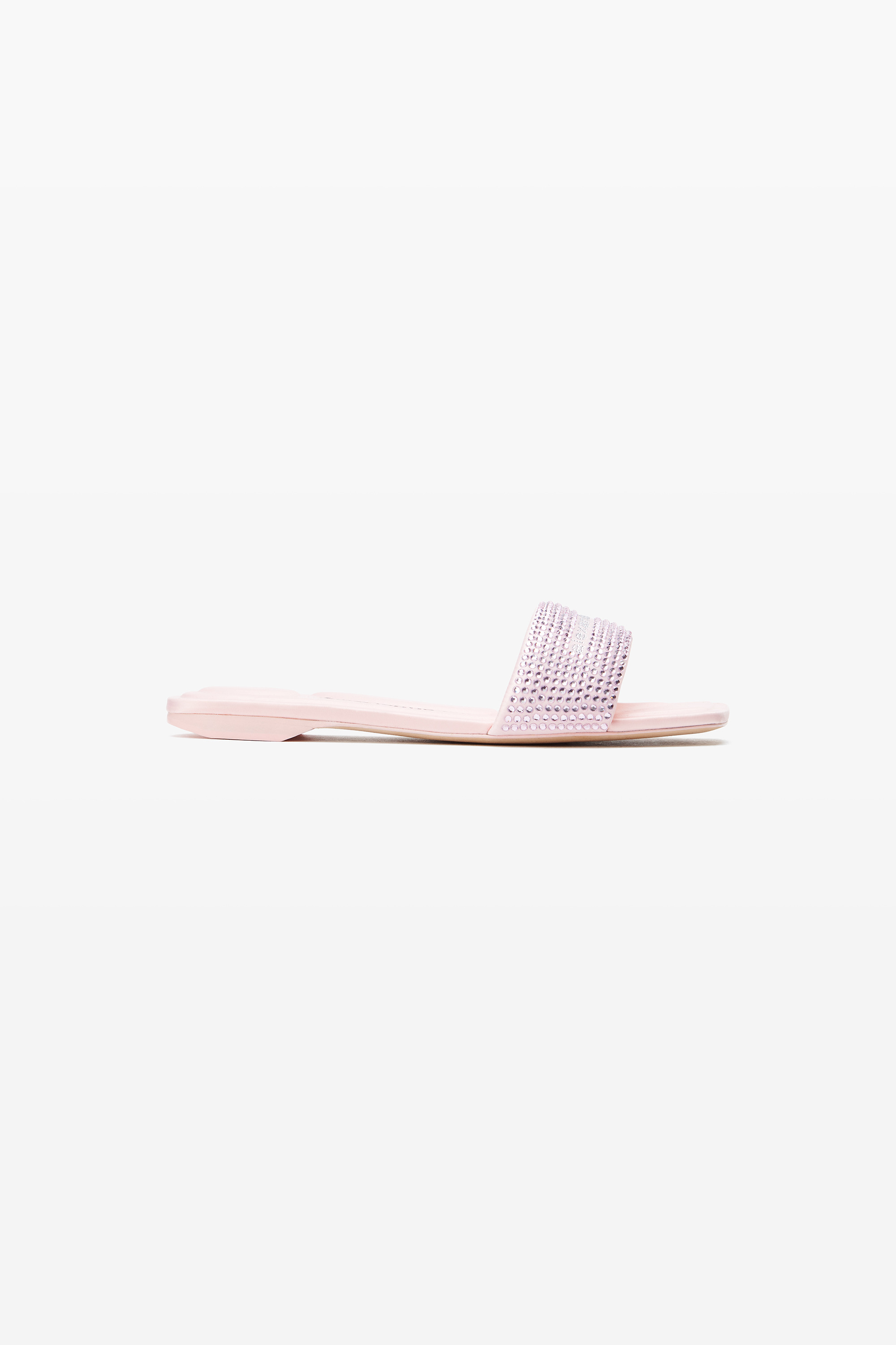 pink satin & crystal hotfix vy sandals - 1