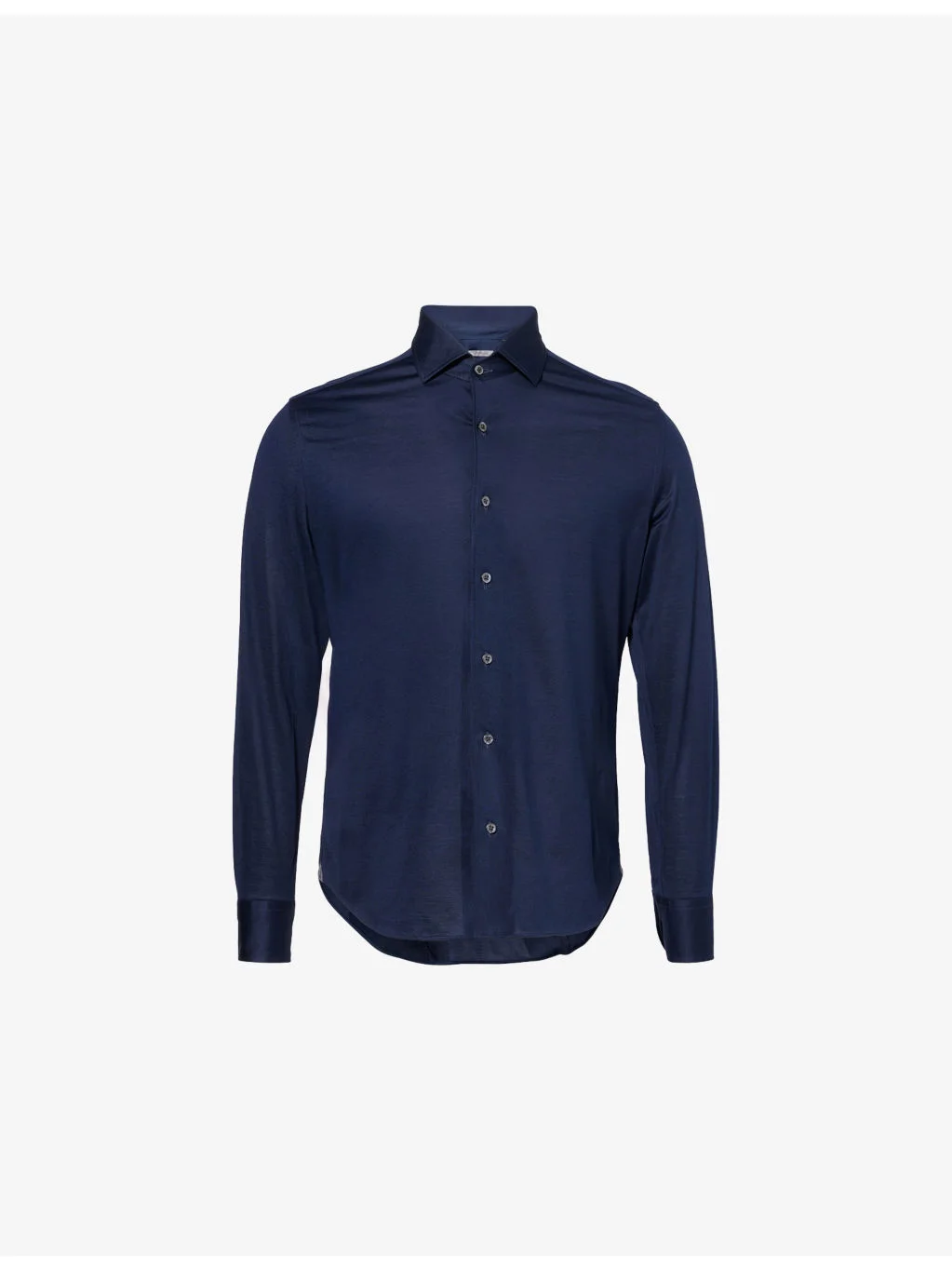Regular-Fit Classic-Collar Cotton-Jersey Shirt - 1