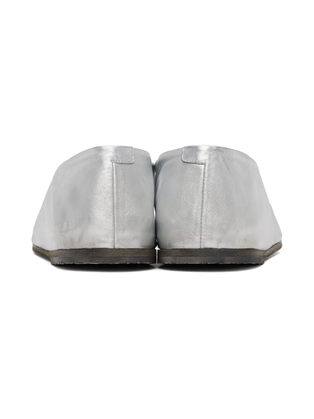 Silver Coltellaccio Ballerina Flats - 2