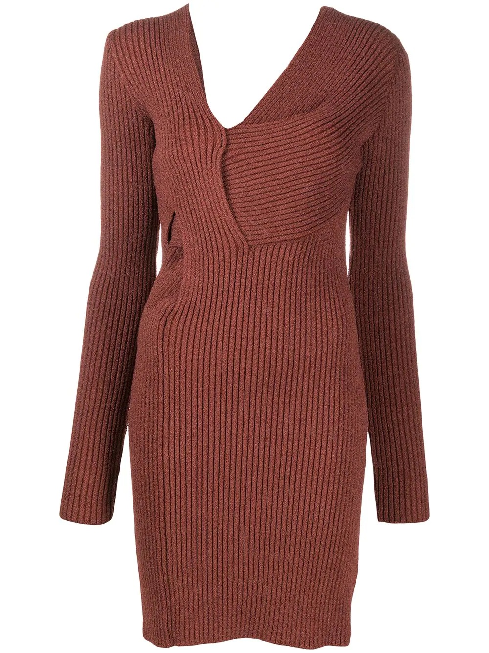 cut-out knitted dress - 1