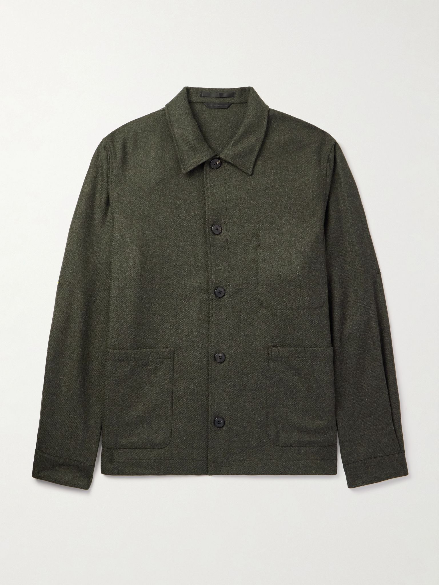 Wool-Flannel Jacket Green - 1
