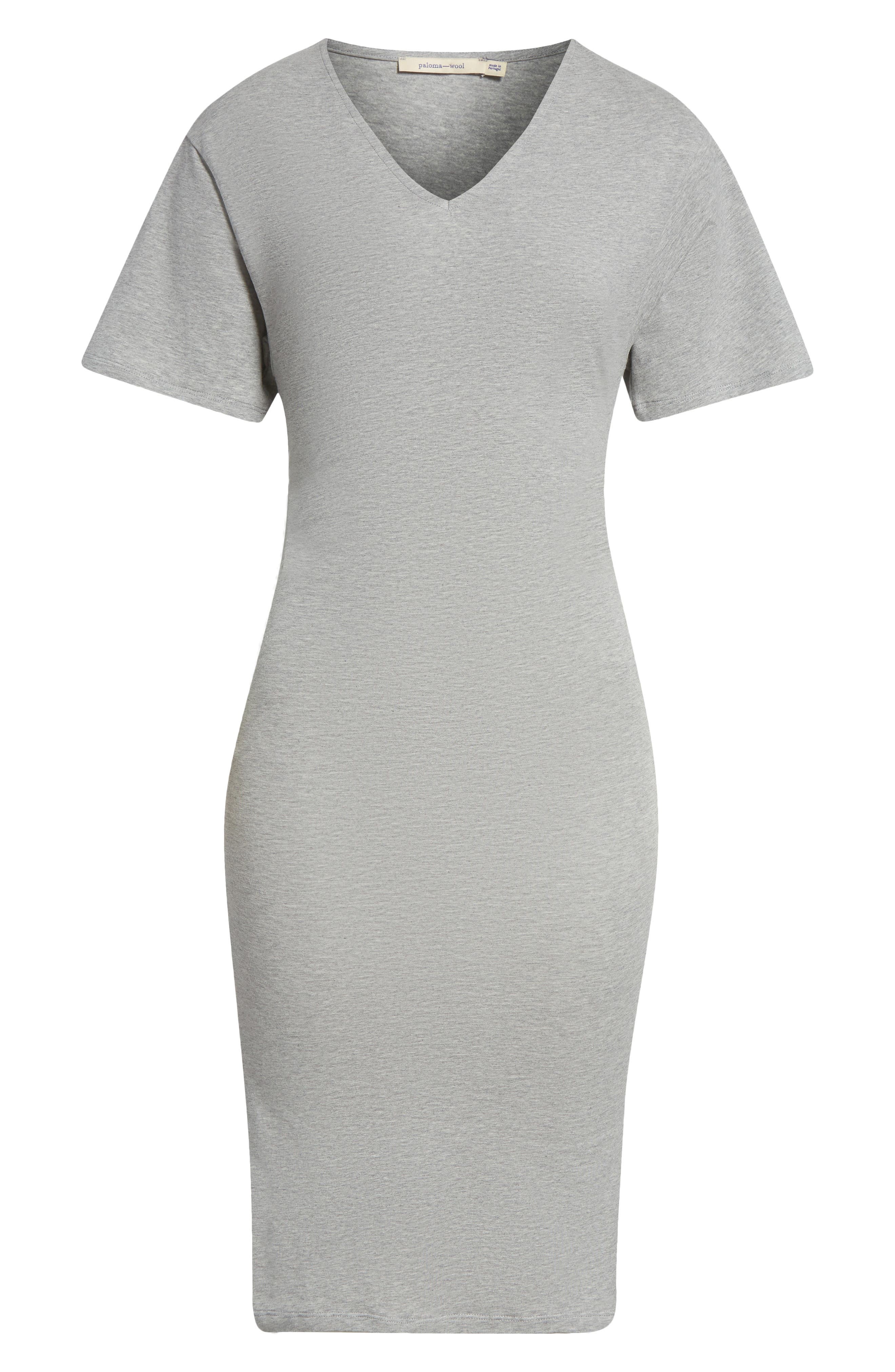 Paloma Wool Mes Stretch Cotton T-Shirt Dress in Grey at Nordstrom - 5