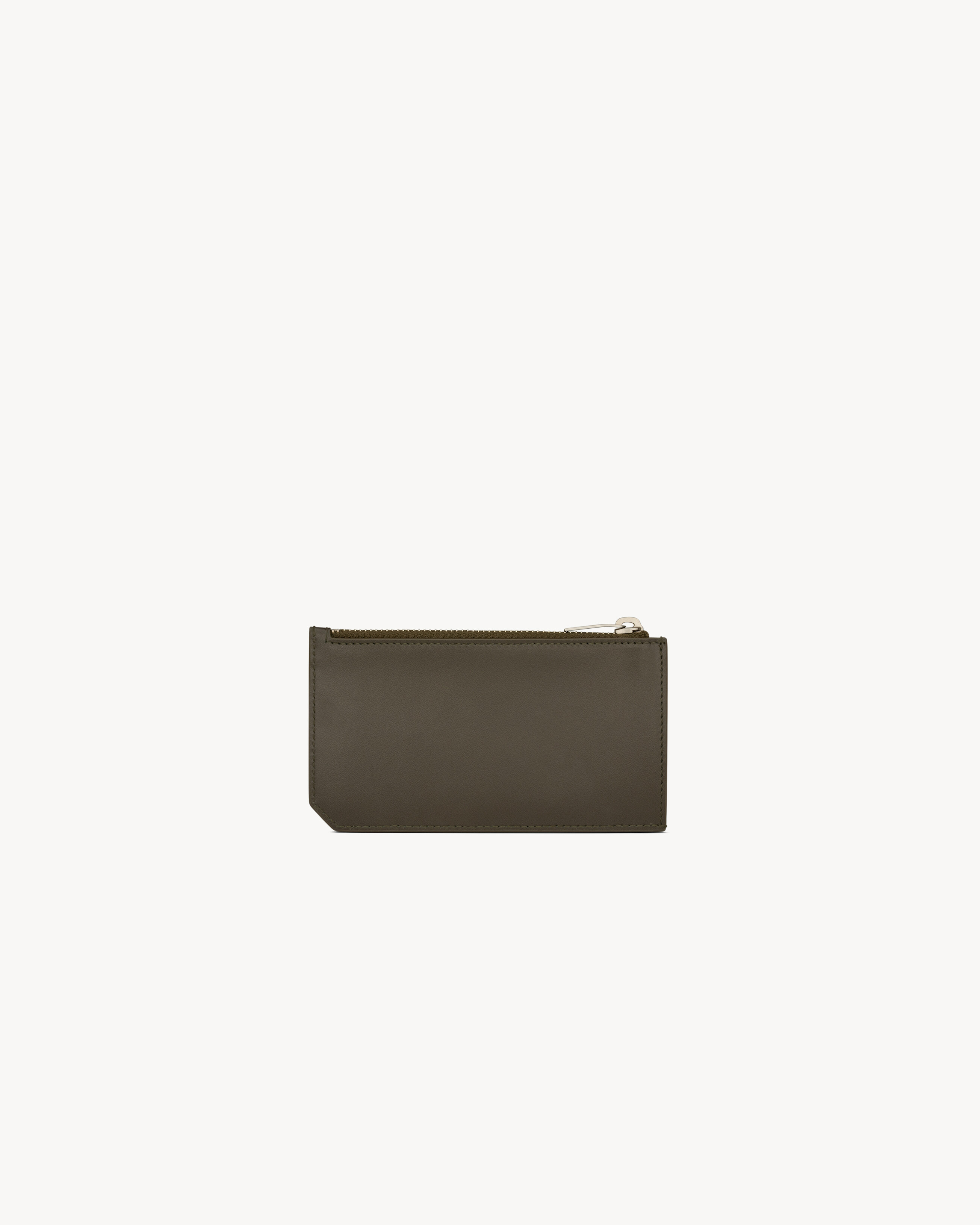 SAINT LAURENT PARIS FRAGMENTS ZIP CARD CASE IN SMOOTH LEATHER - 2