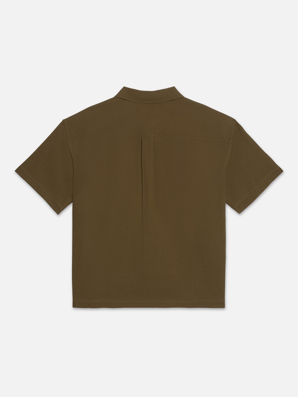 Waffle Textured Short Sleeve Shirt in Dark Beige - 3