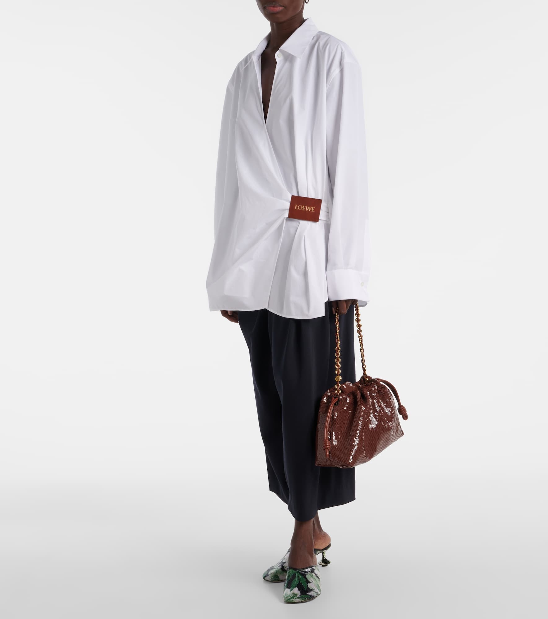 Draped cotton shirt - 2