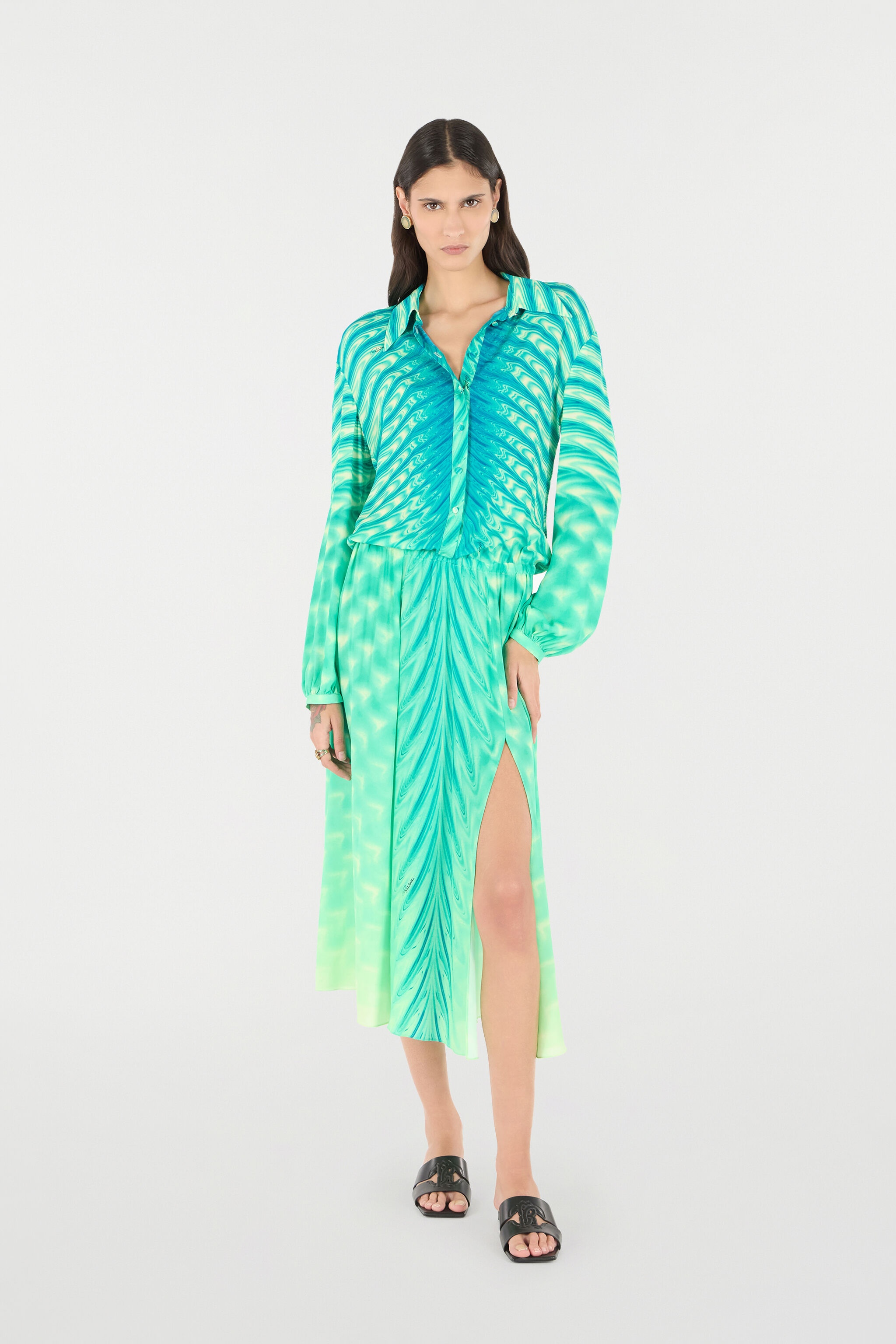 Shirt Dress With All-Over Print - 2