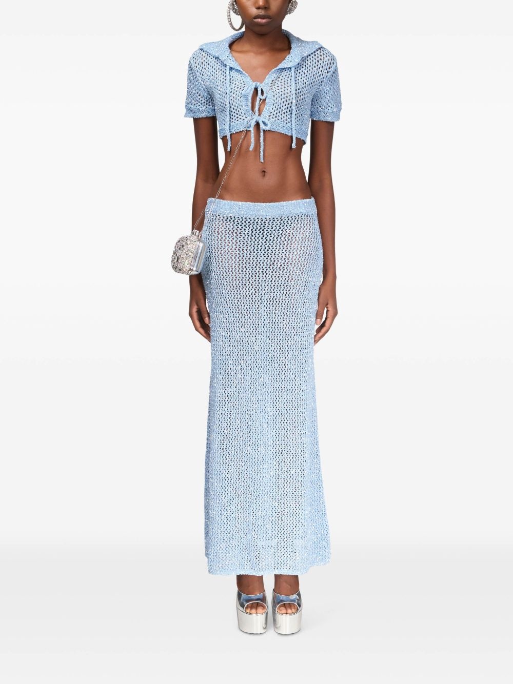 maxi sequin-embellished skirt - 2