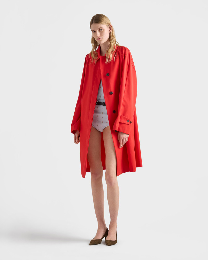 Prada Single-breasted gabardine coat outlook