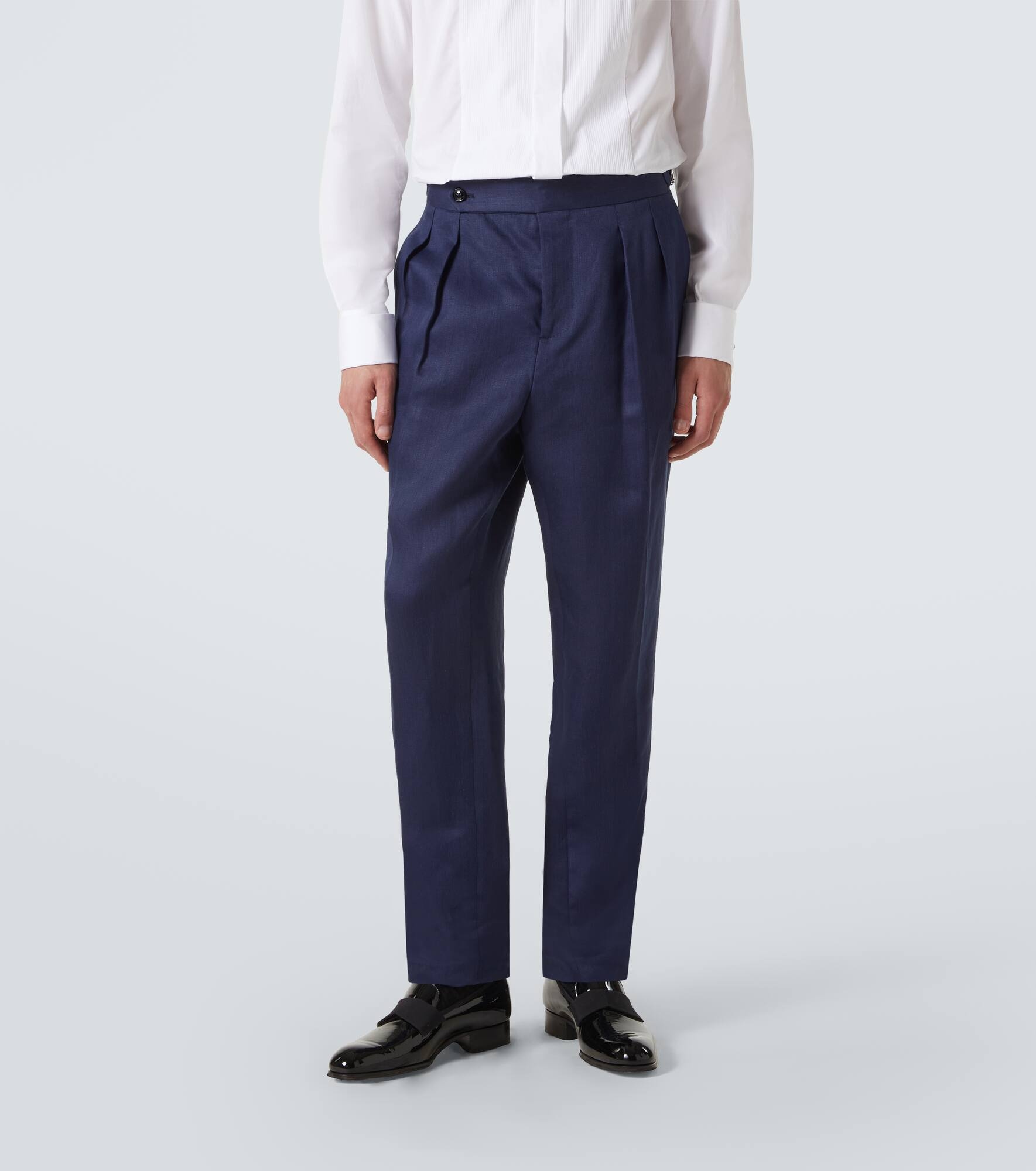 Double-breasted linen tuxedo - 5