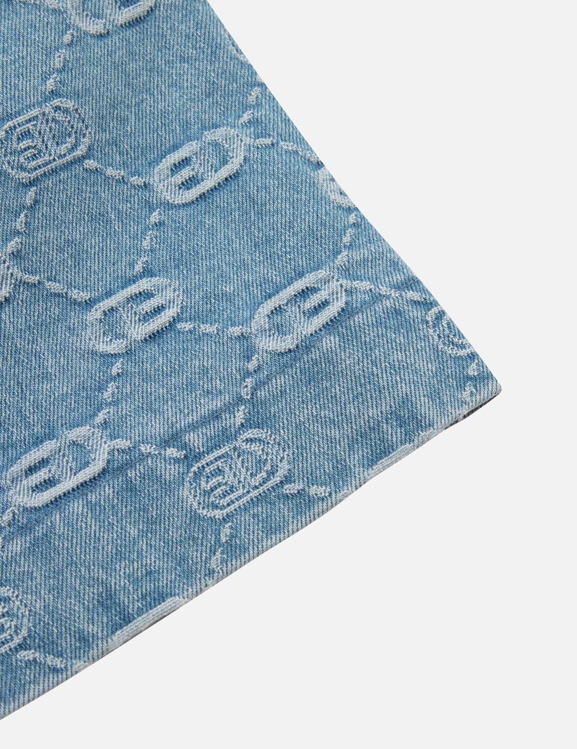 ALLOVER LOGO JACQUARD FASHION FIT DENIM DRESS - 11
