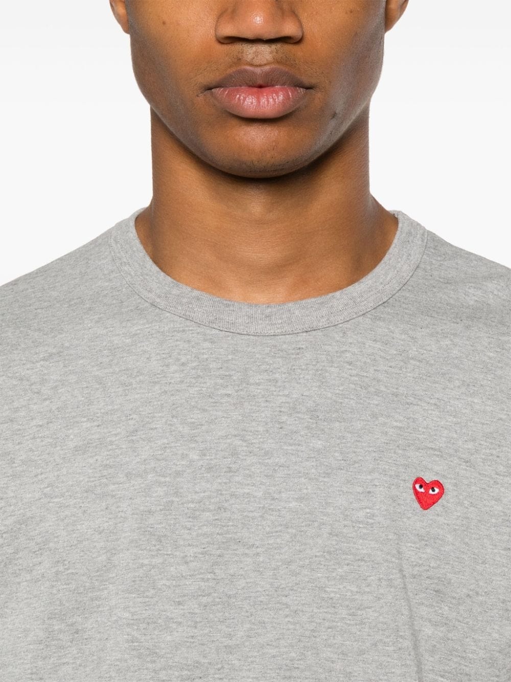 Heart-patch cotton T-shirt - 6