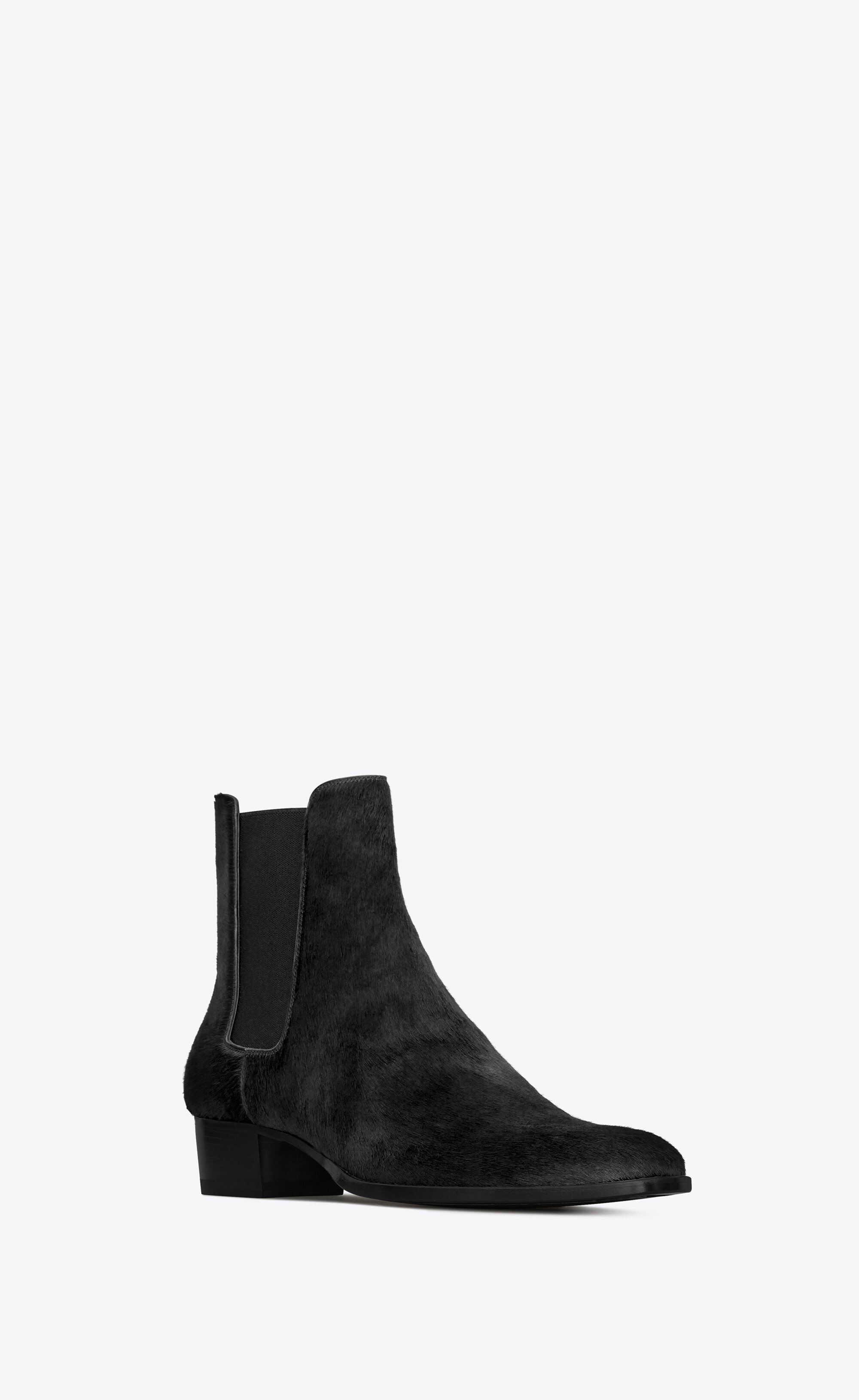 wyatt chelsea boots in pony-effect leather - 3