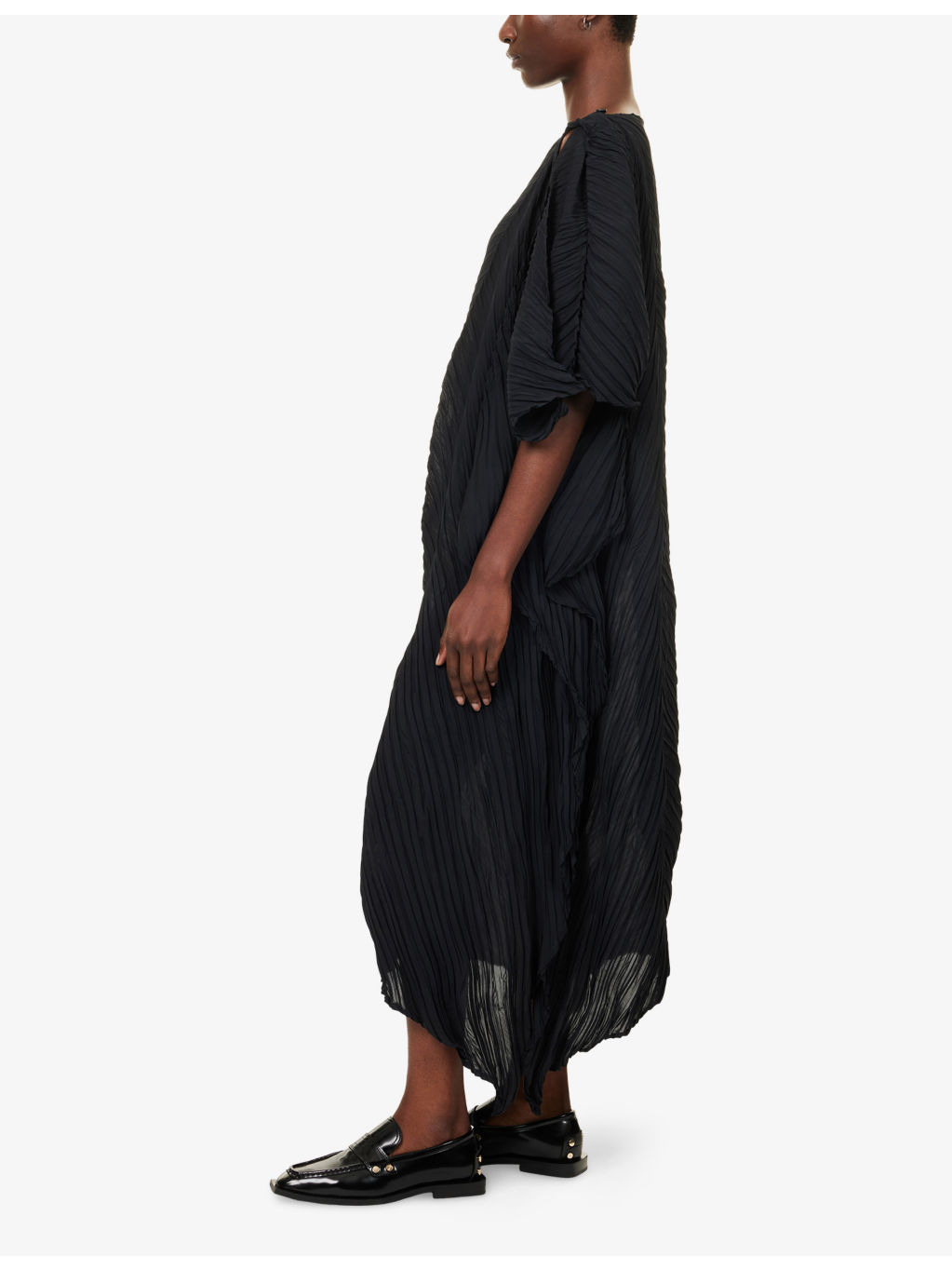 Twisted Asymmetric Knitted Midi Dress - 3