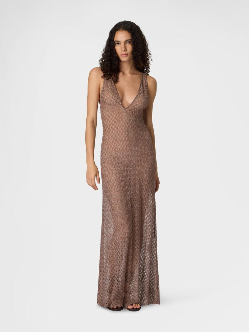 Missoni Cover-up dress in lamé viscose with spiderweb motif and V-neckline outlook