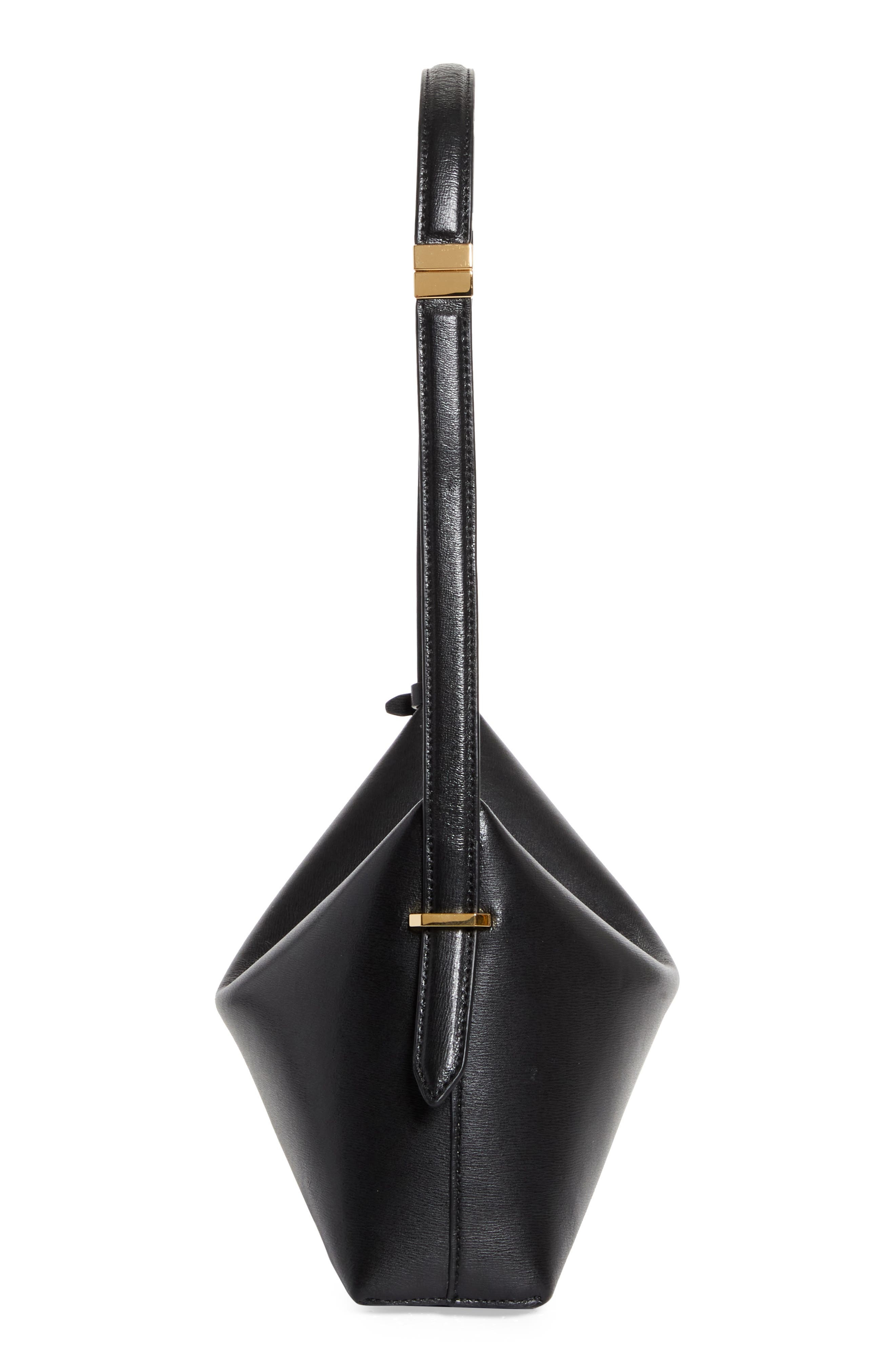 TOTEME Scoop Leather Clutch in Black at Nordstrom - 6