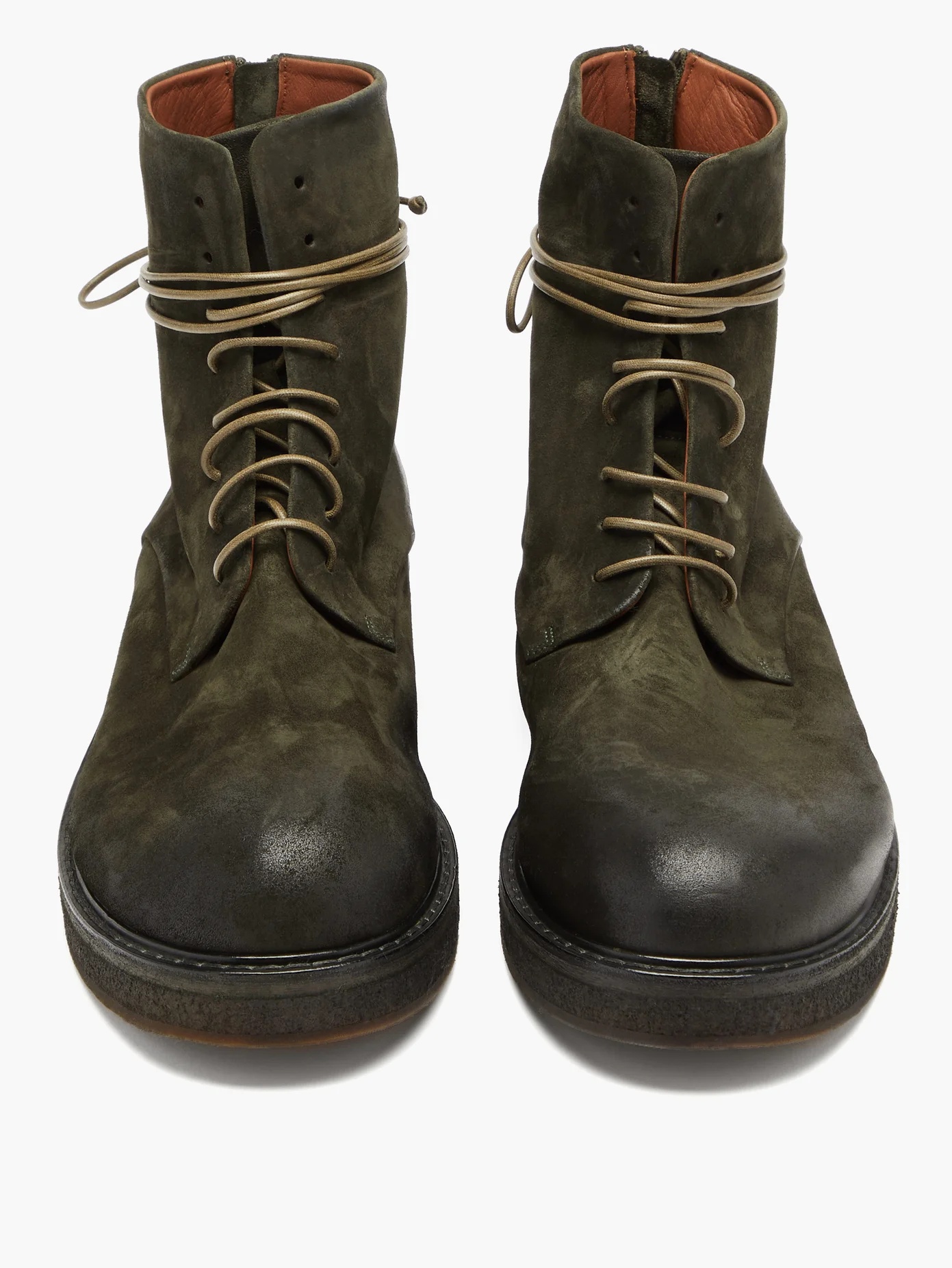 Suede lace-up boots - 5