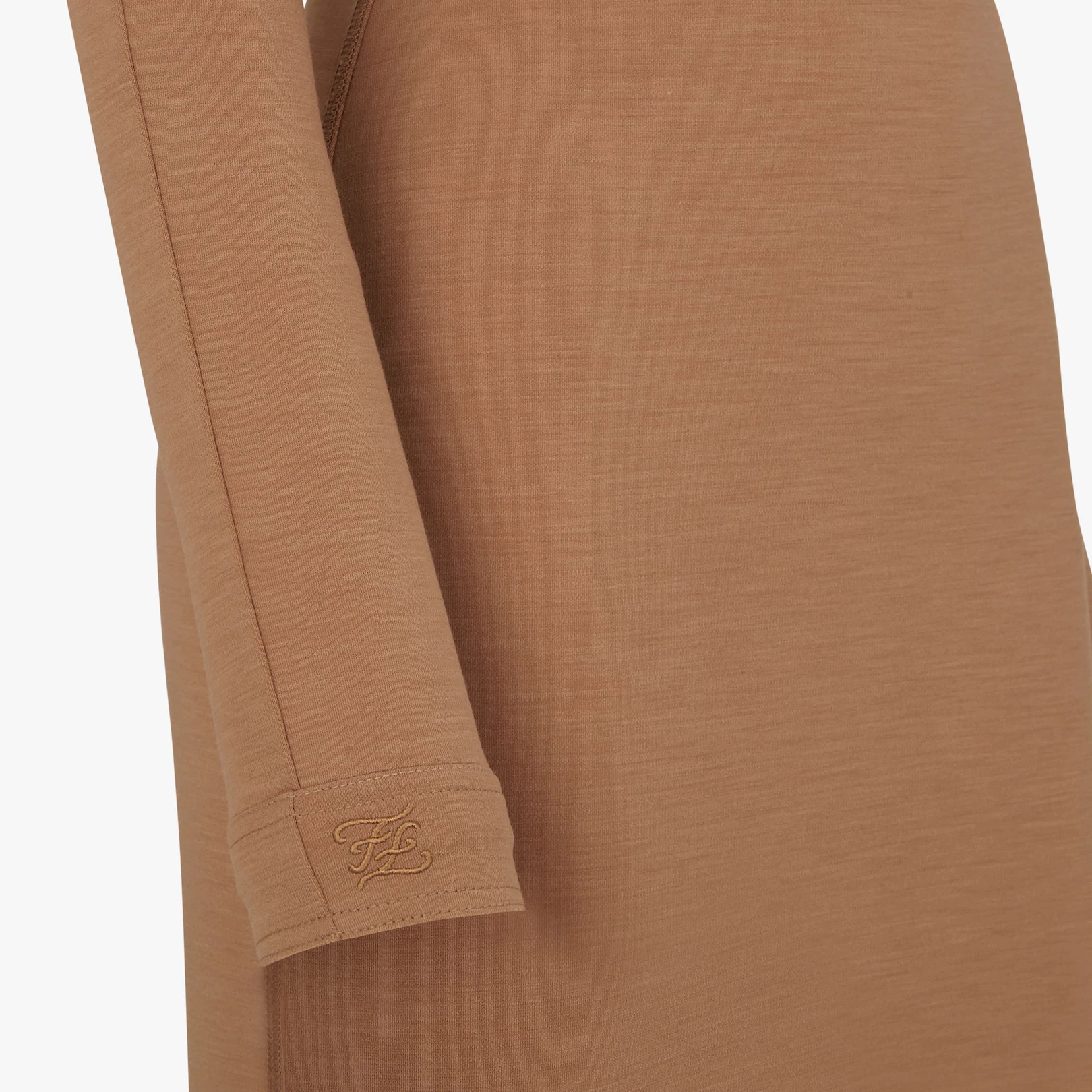 Brown jersey dress - 3