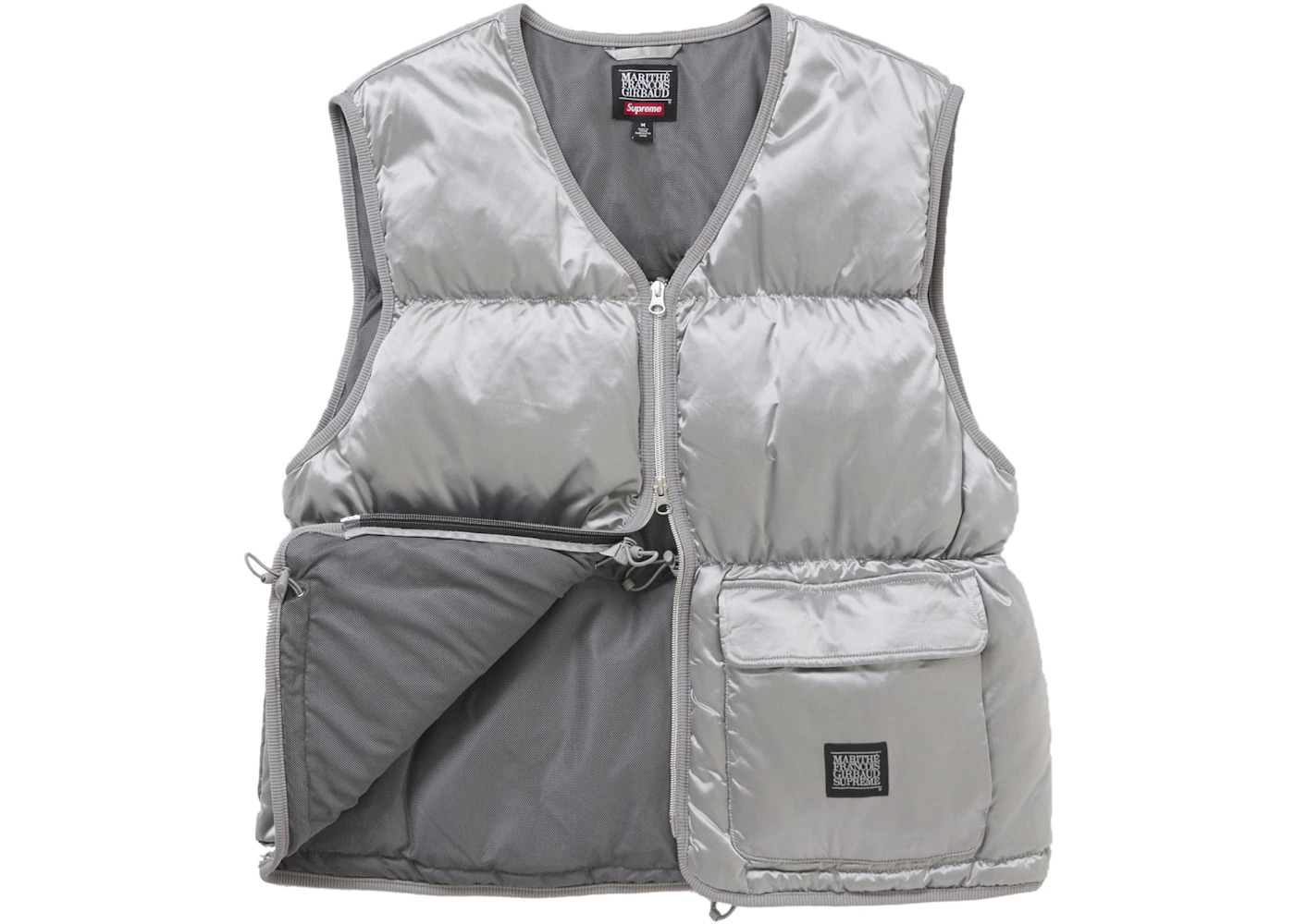 Supreme Marithé + François Girbaud Down Puffer Vest Silver - 2