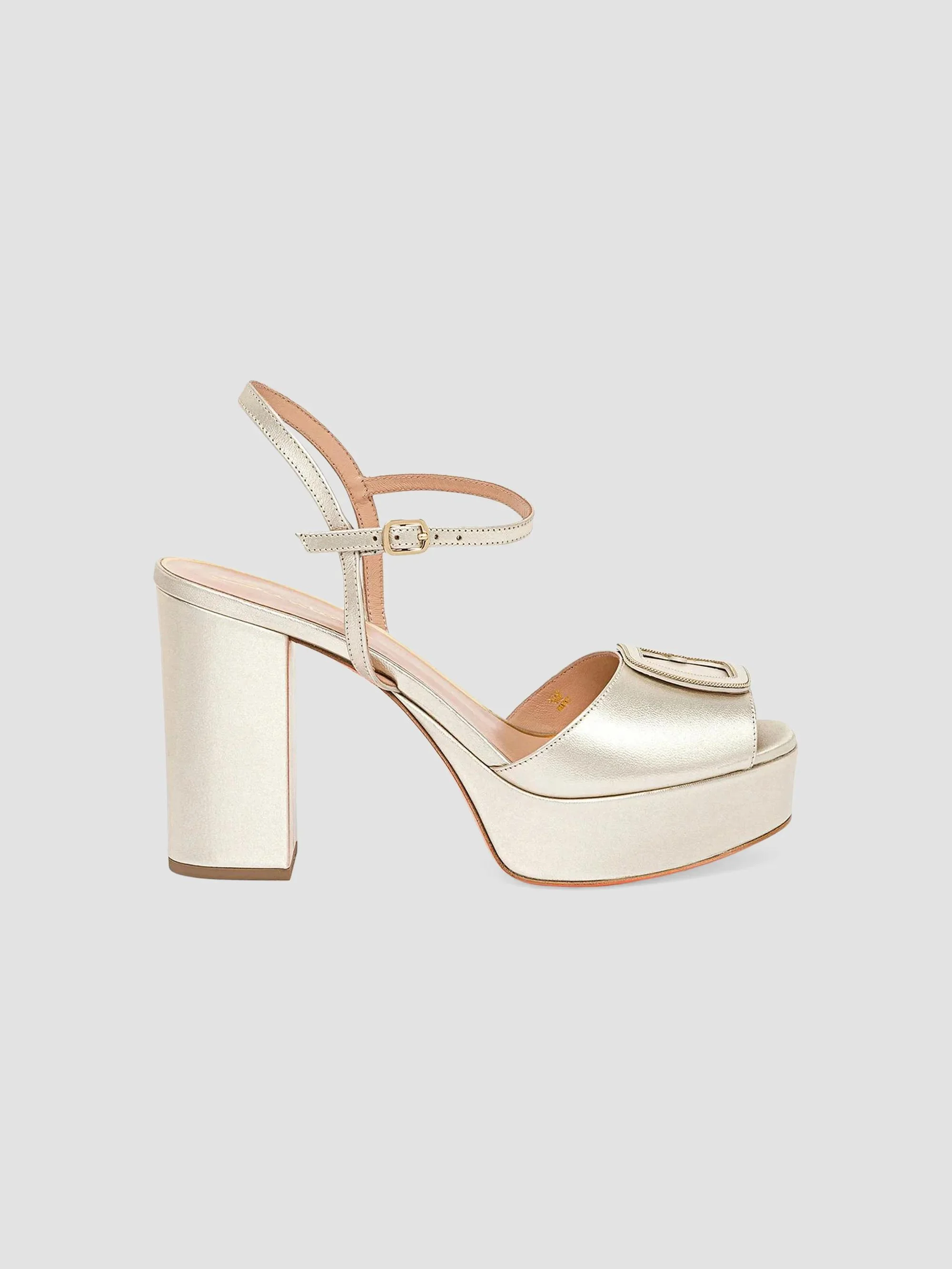 Women's Carla 60MM Metallic Leather Platform Sandals - Gold - 1
