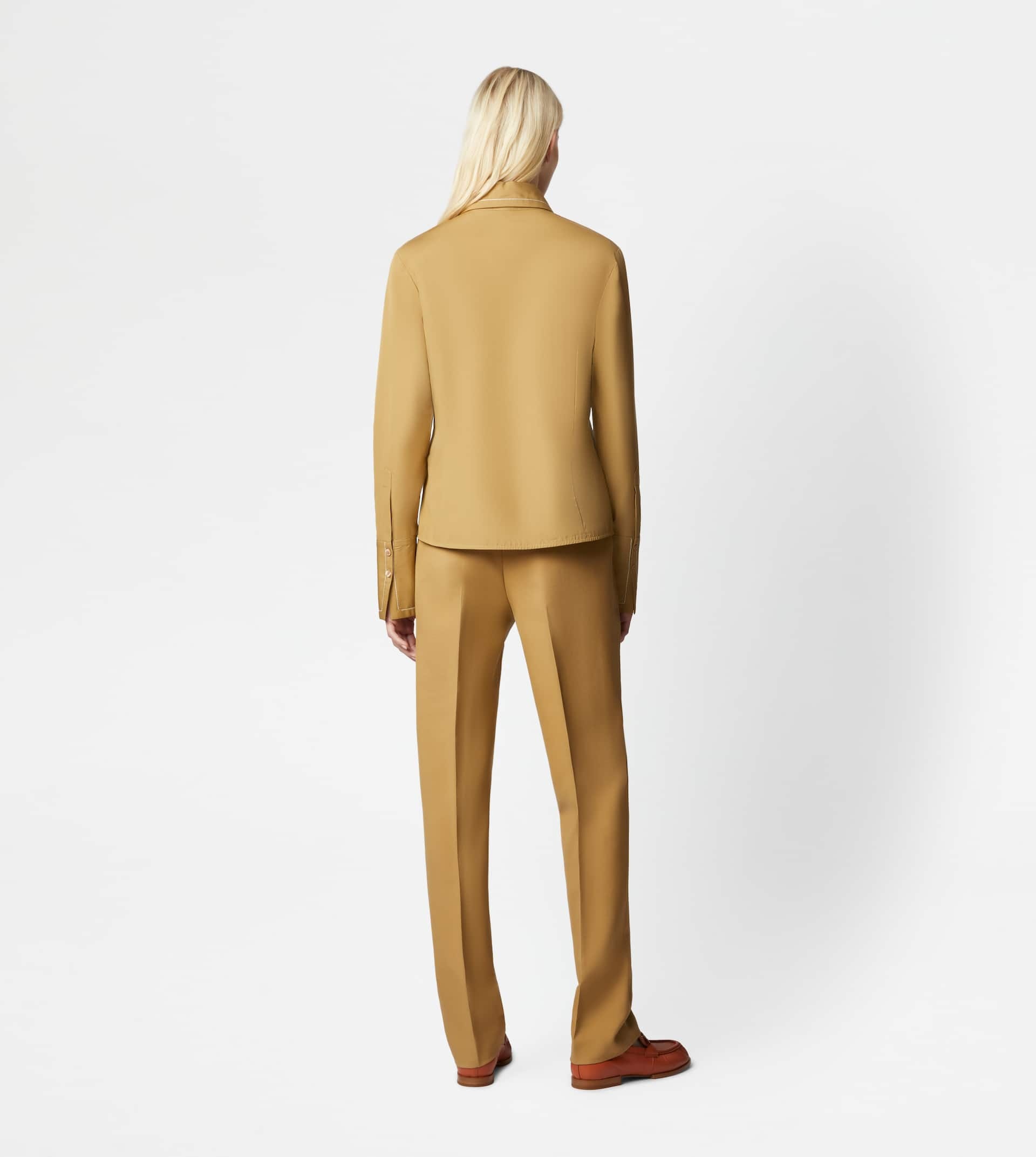 SHIRT IN POPLIN - BEIGE - 3