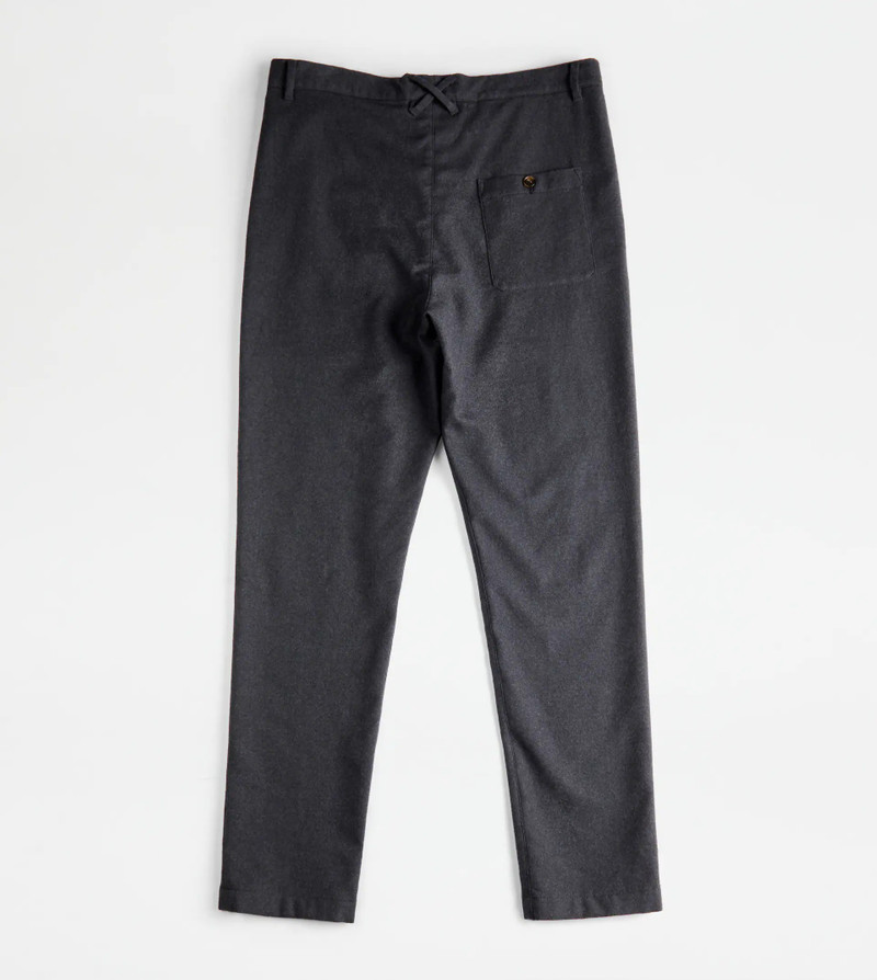 TOD'S CHINO TROUSERS ADJUSTABLE WAISTBAND - GREY 8