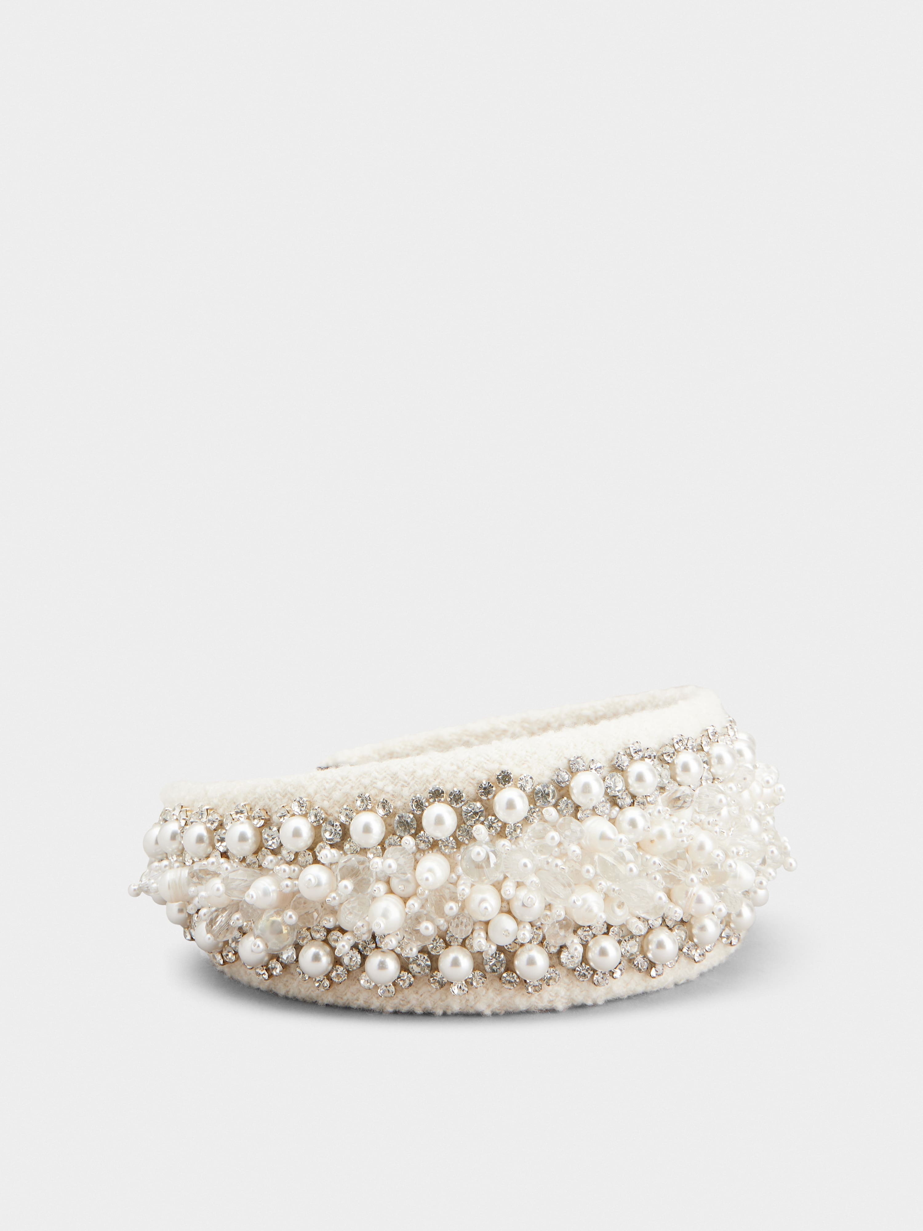 RV Pearl Embroidery Hairband in Wool - 4