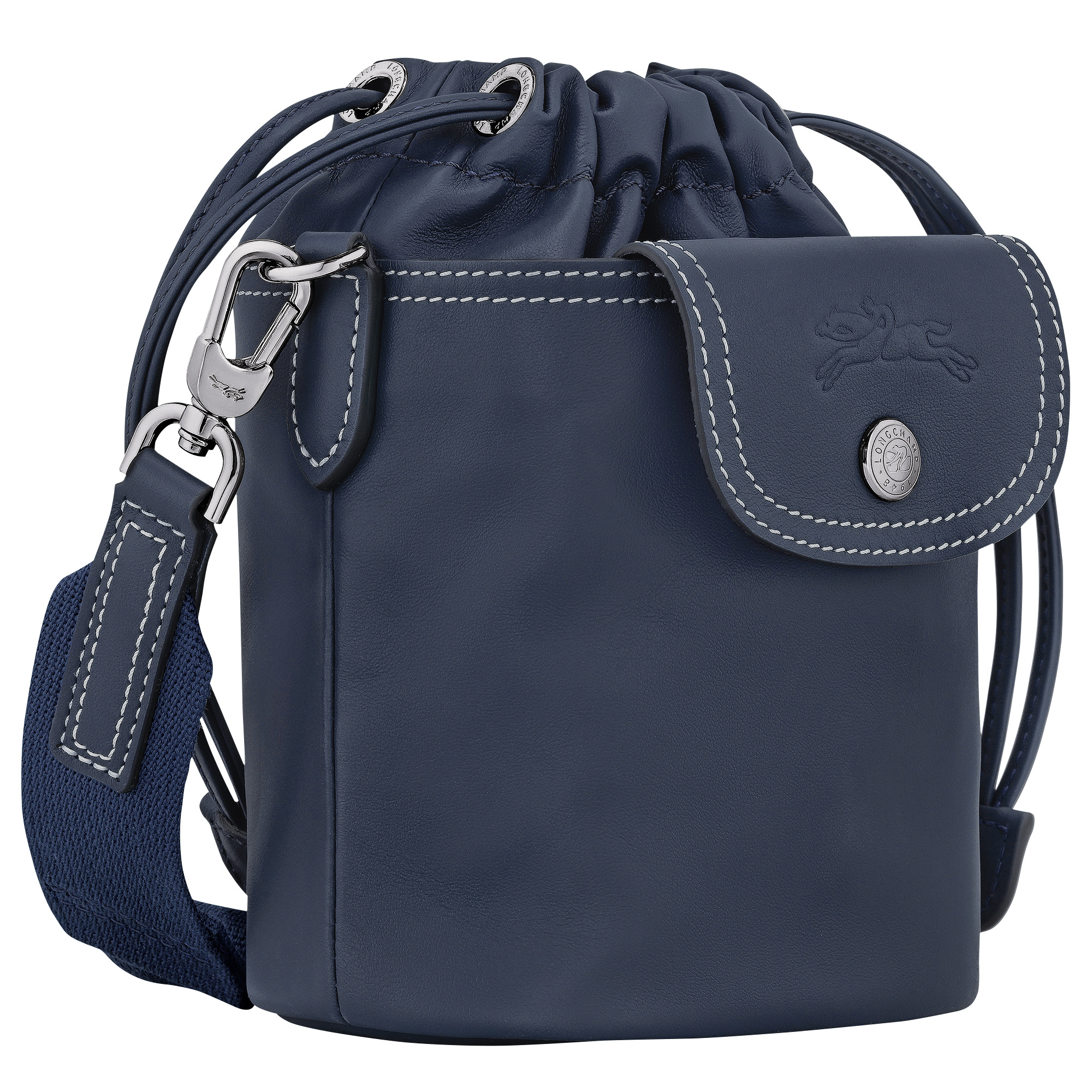 Le Pliage Xtra XS Bucket bag Navy - Leather - 3