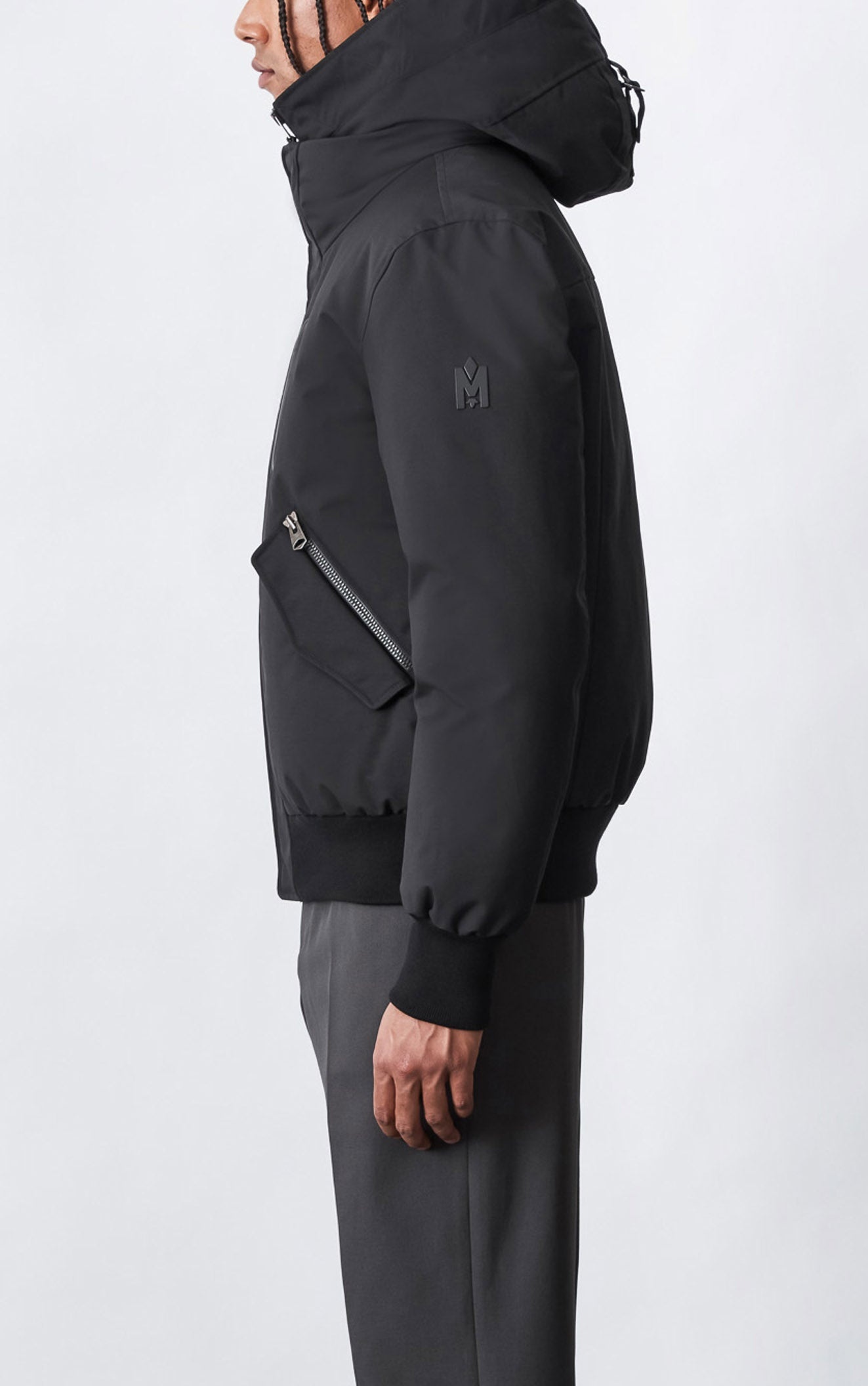 DIXON 2-In-1 down bomber jacket with hooded bib for men - 5