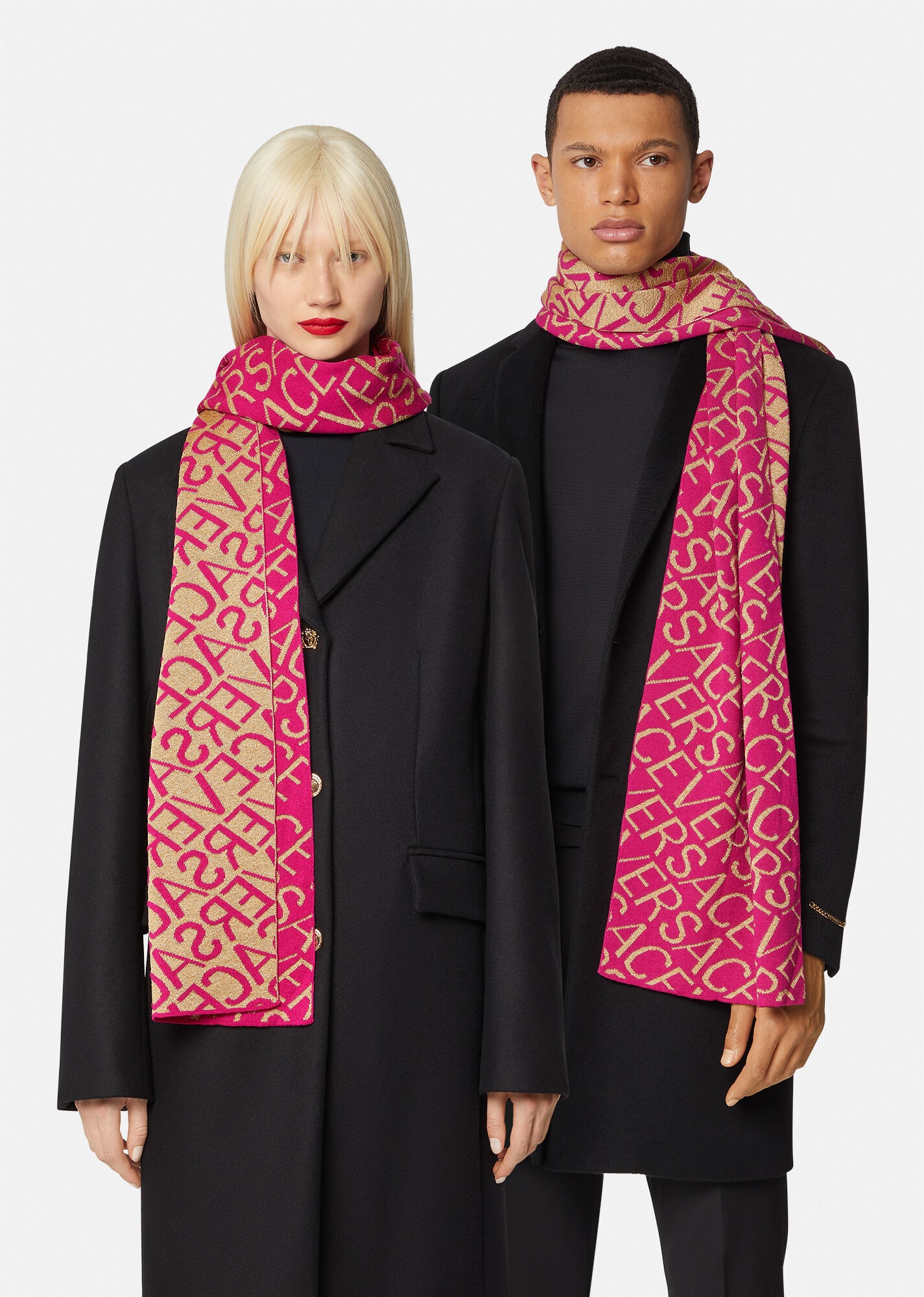 Logo Pattern Wool Scarf - 2