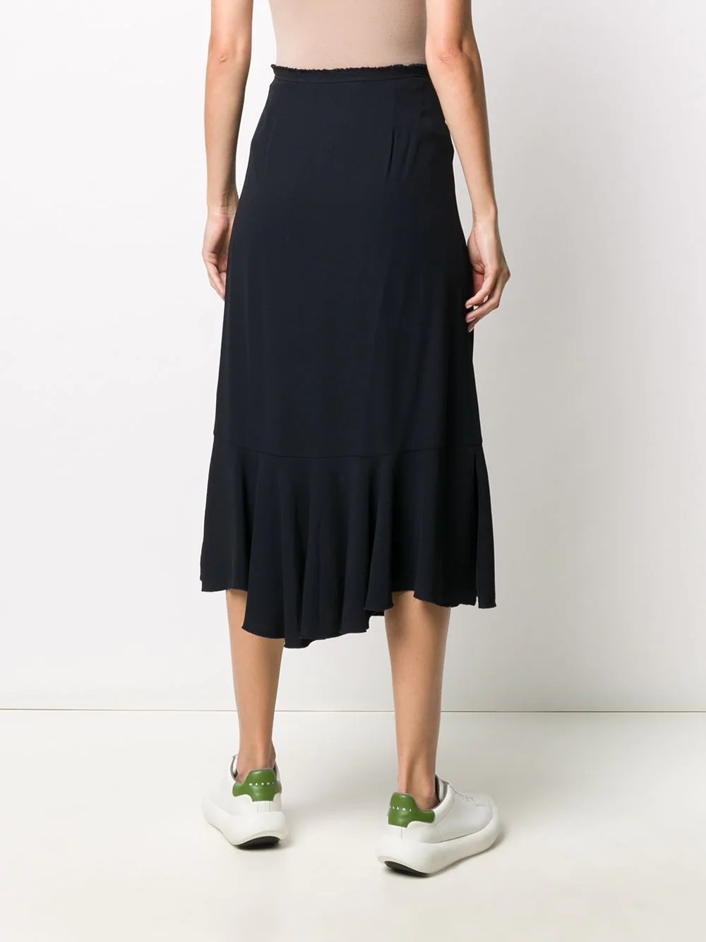 fishtail hem midi skirt - 4