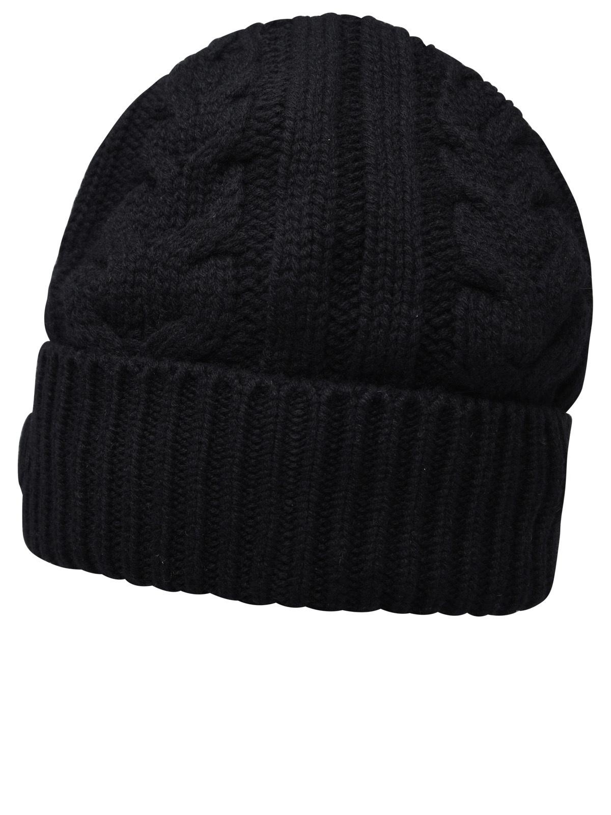 Moncler Black Cashmere Cap Woman - 2