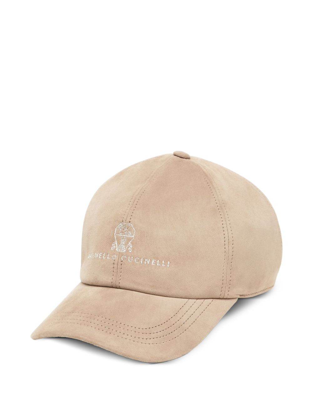 embroidered suede baseball cap - 3