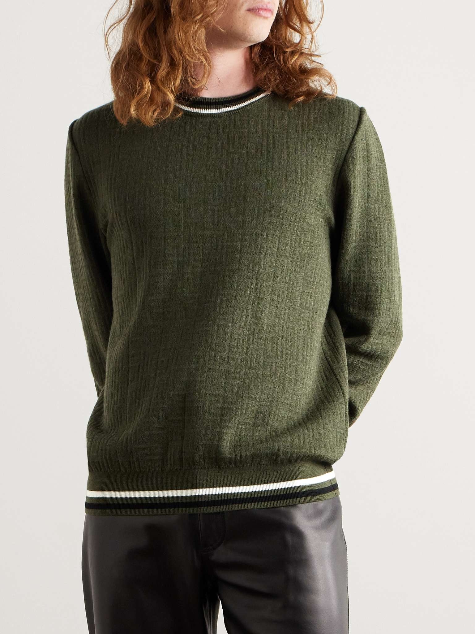 Monogrammed Merino Wool-Blend Sweater - 3