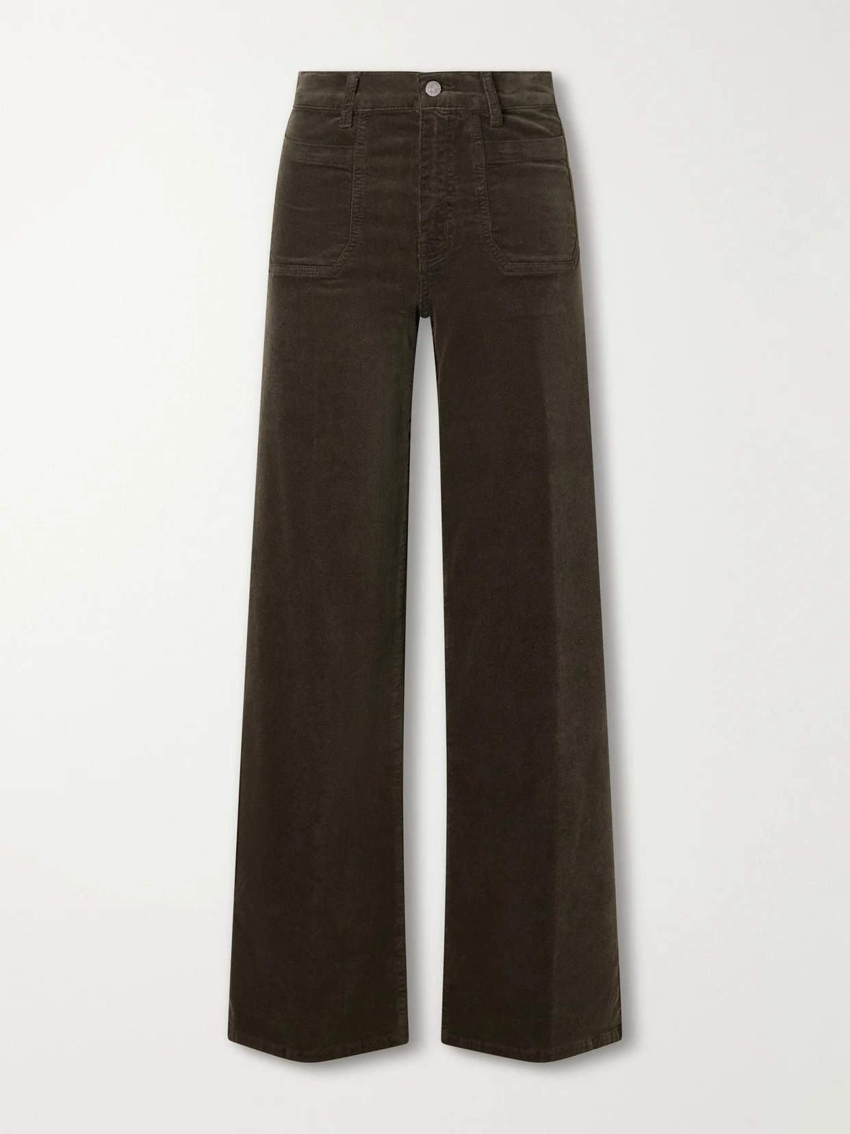 Le Slim Palazzo Modernist Cotton-blend Corduroy Wide-leg Pants - 1