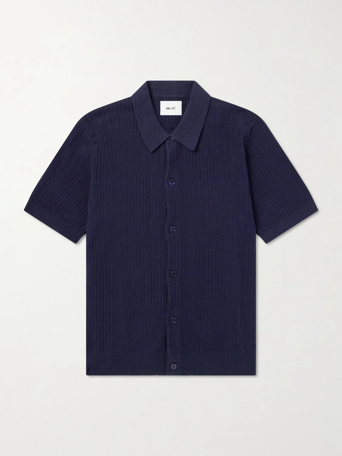 Nolan 6695 Textured-Knit Organic Cotton Shirt - 1