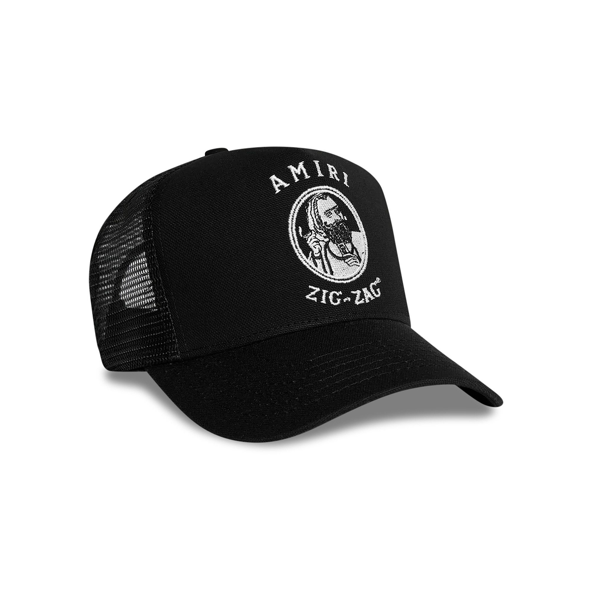 Amiri Zig Zag Trucker Hat 'Black/White' - 2