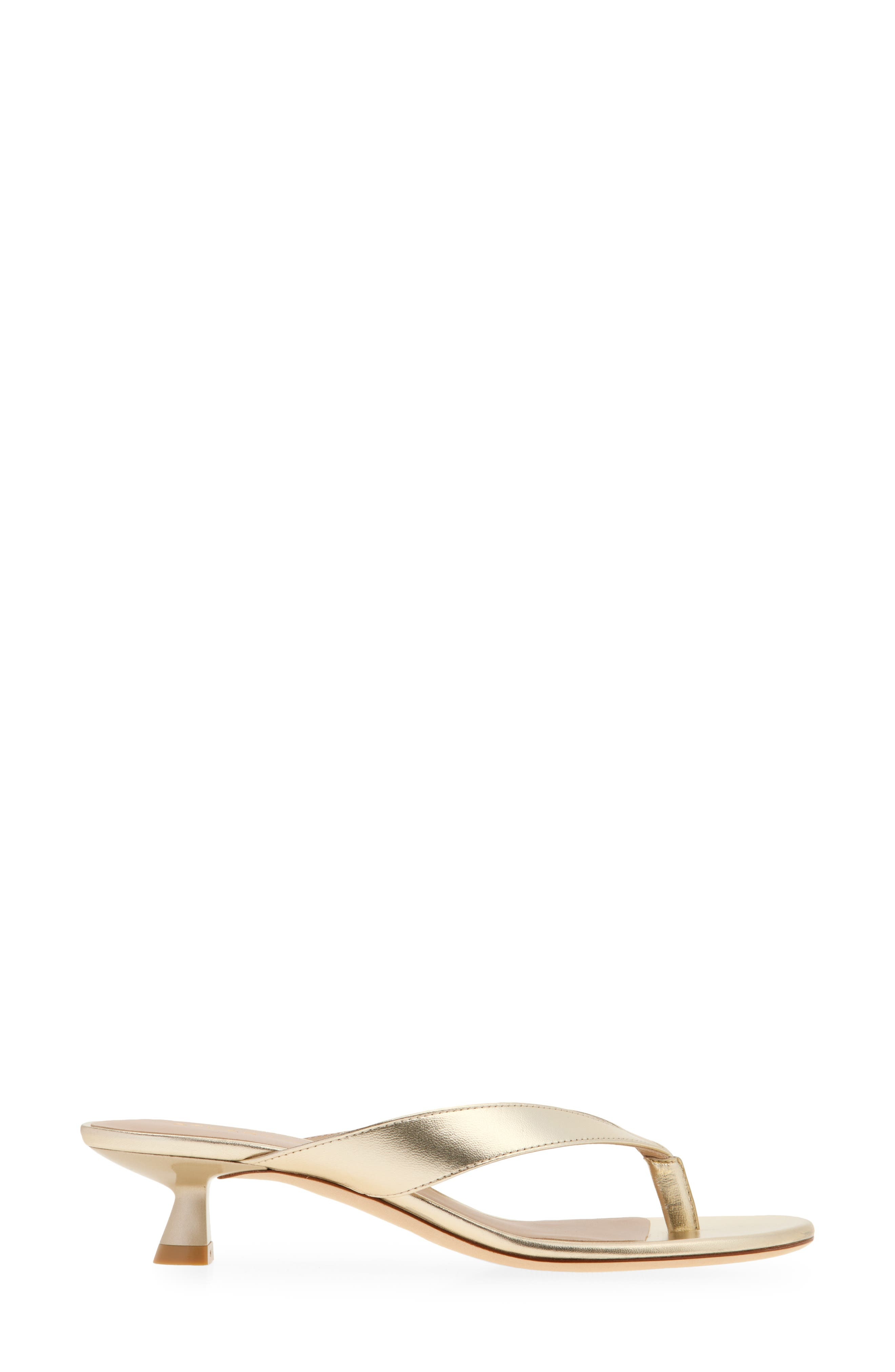 Stuart Weitzman Rio Kitten Heel Sandal in Light Gold at Nordstrom - 3